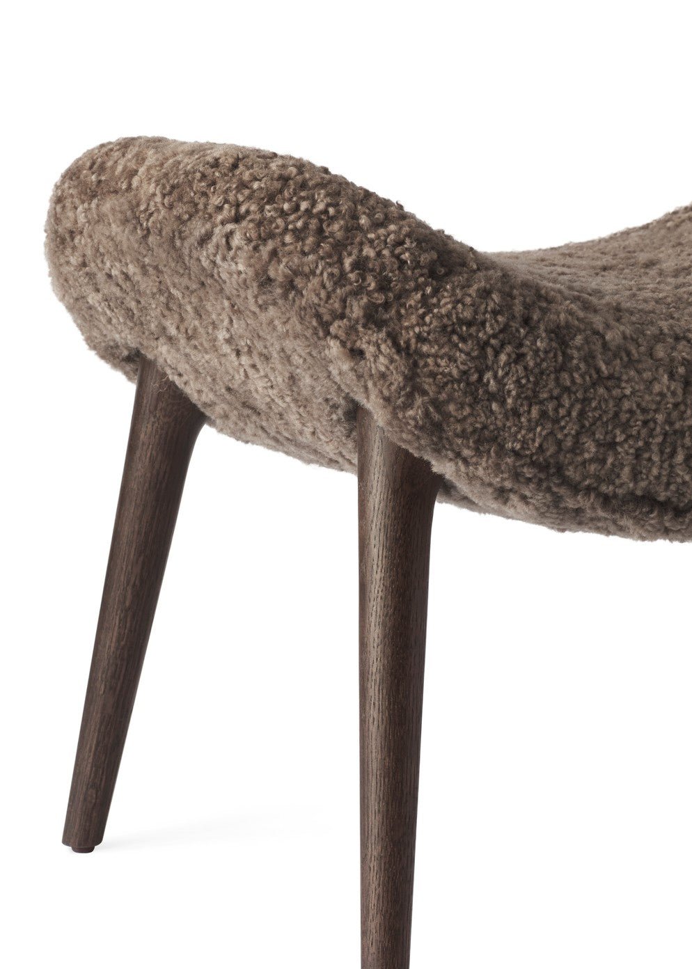 Hocker LODGE braun Schaf mit dunklem Eichenfuß