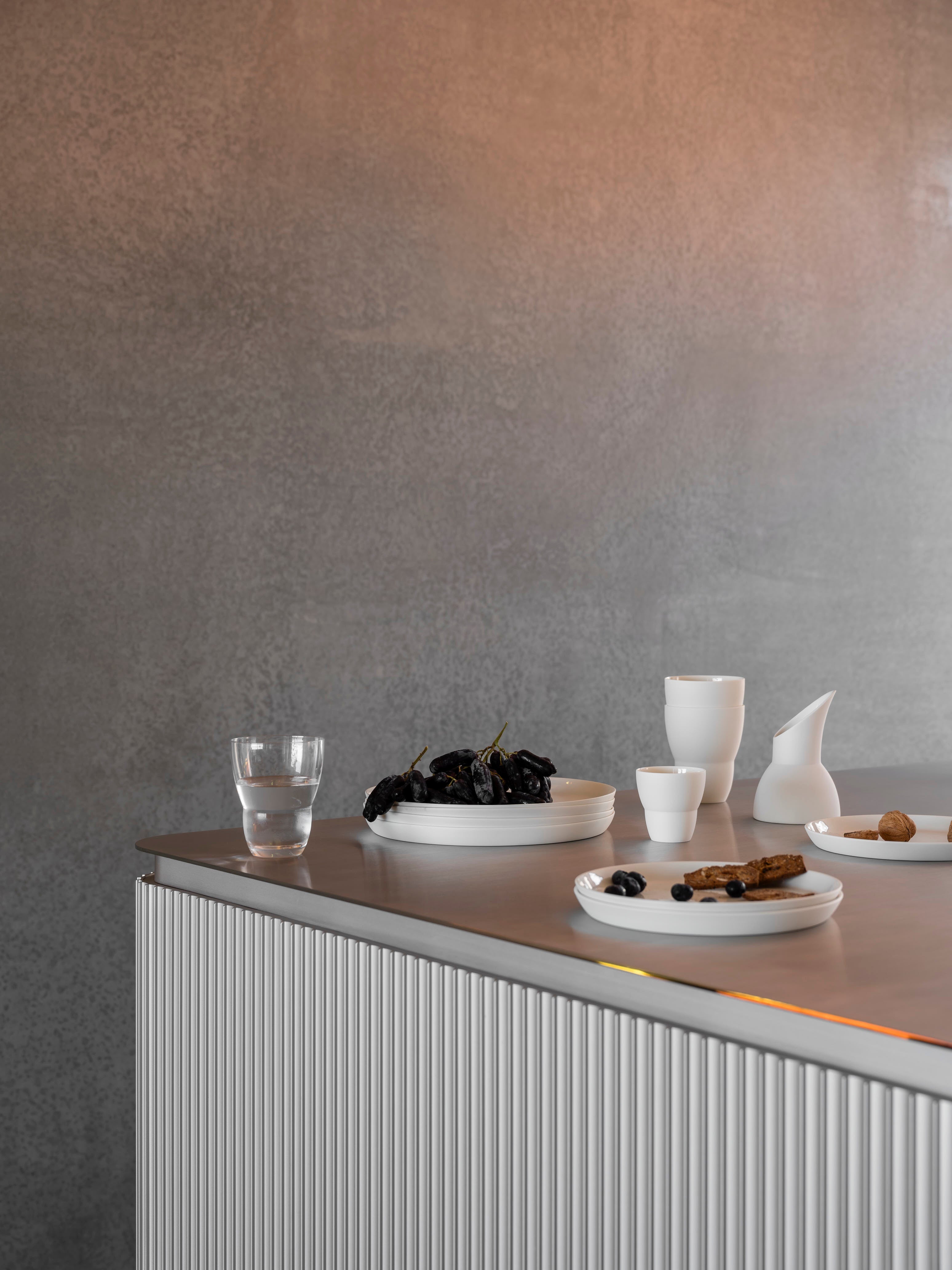 Zestaw talerzy VIPP biała porcelana