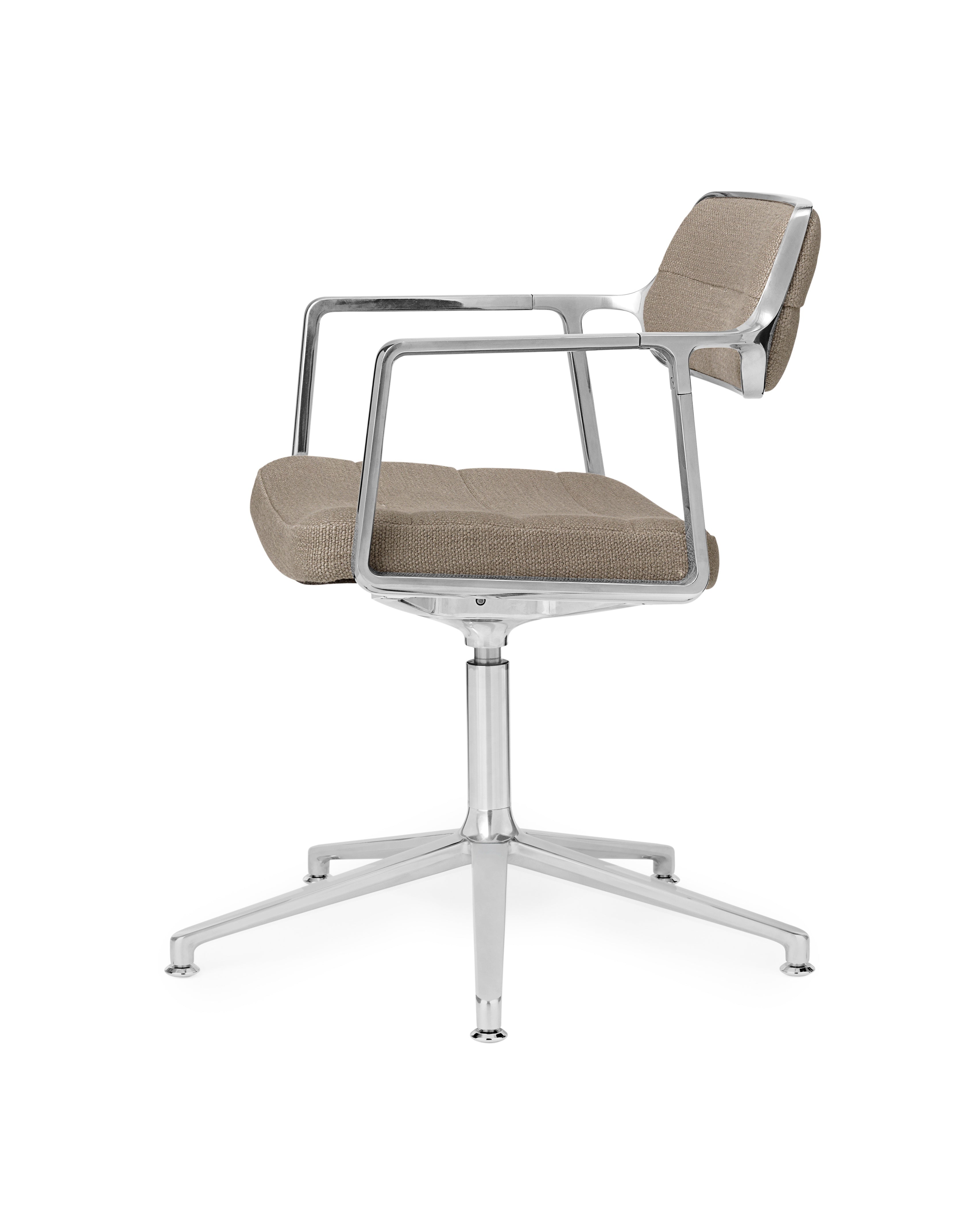 Office chair 453+ sand fabric with metal base