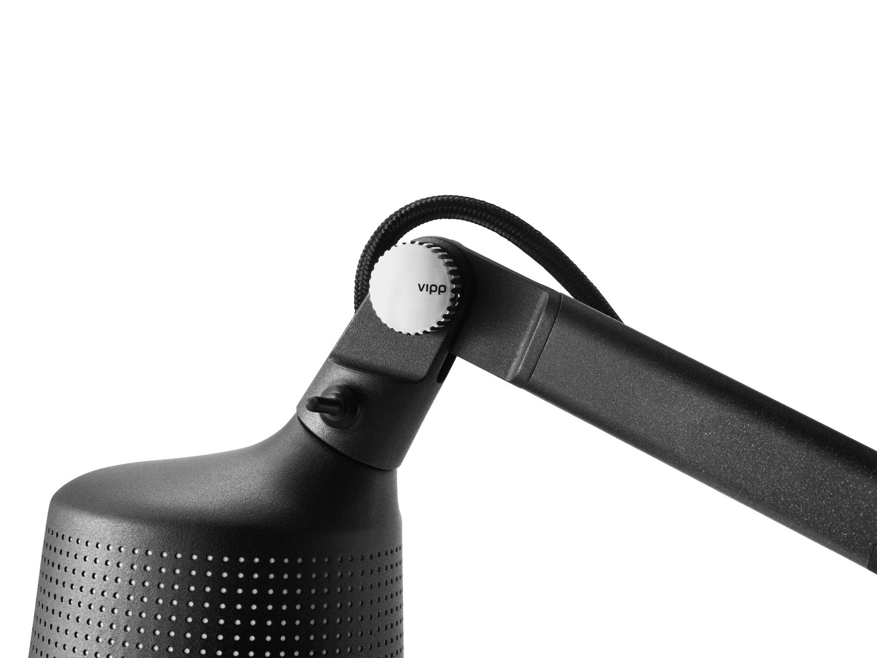 Wandleuchte mit Arm 522 schwarz Metall