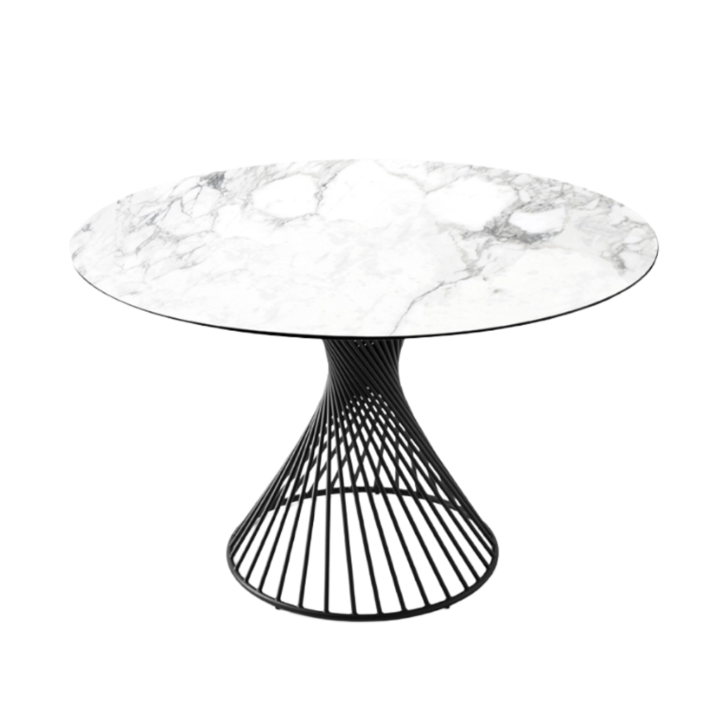 Round Table VORTEX white top with black base