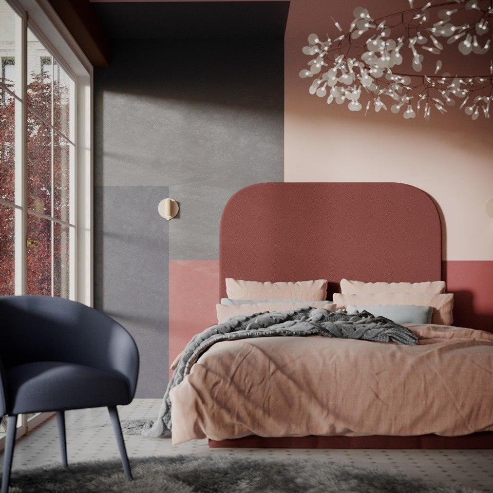 Wezgłowie PLUM 5 czerwony Happy Barok Eye on Design