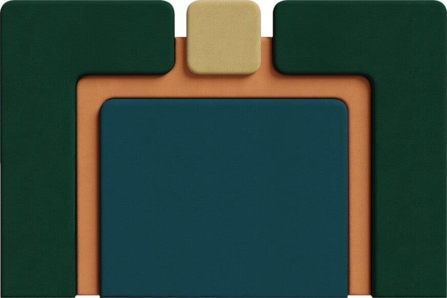 Wezgłowie PLUM 6 niebieski z zielonym Happy Barok Eye on Design