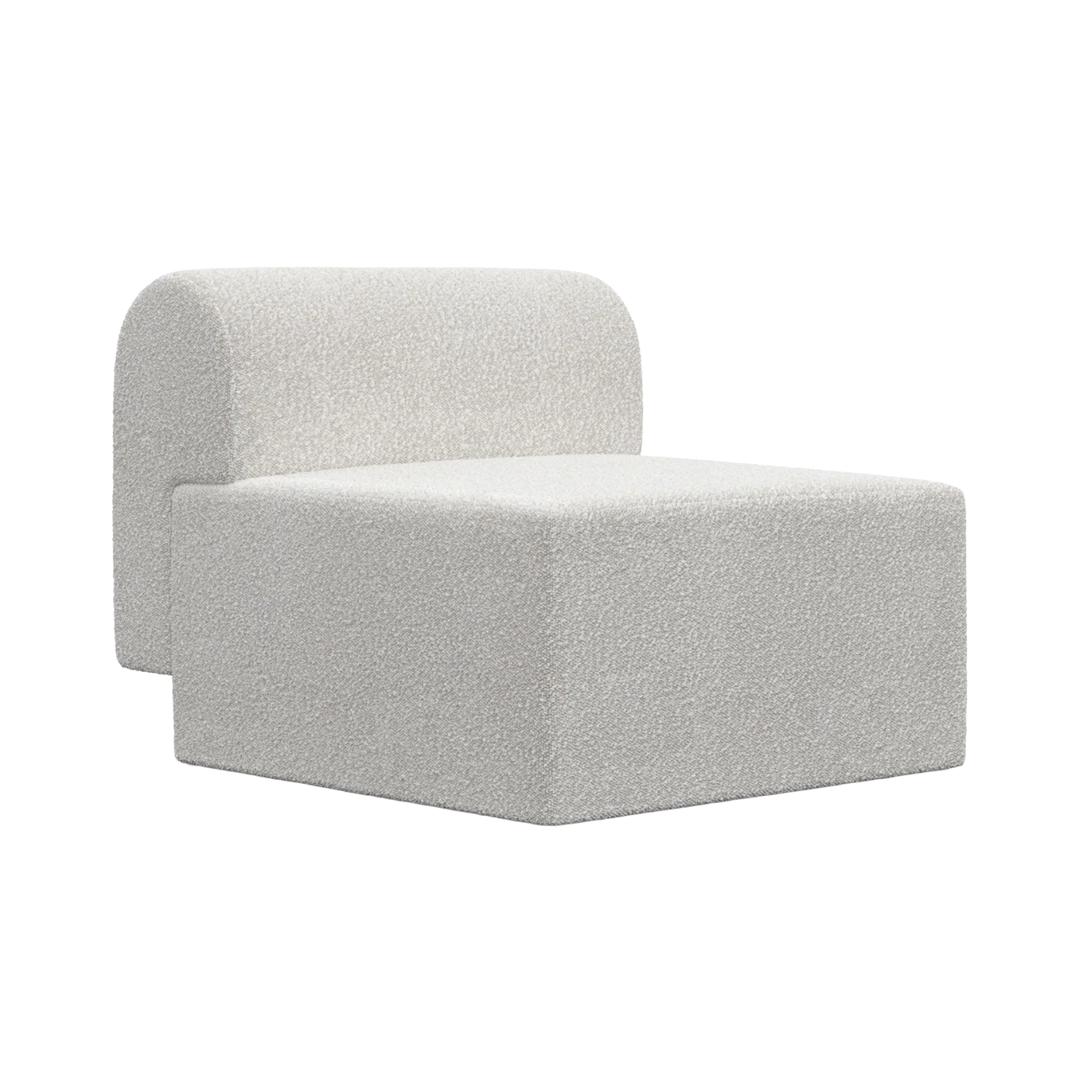 Sessel TORI weiß Bouclé