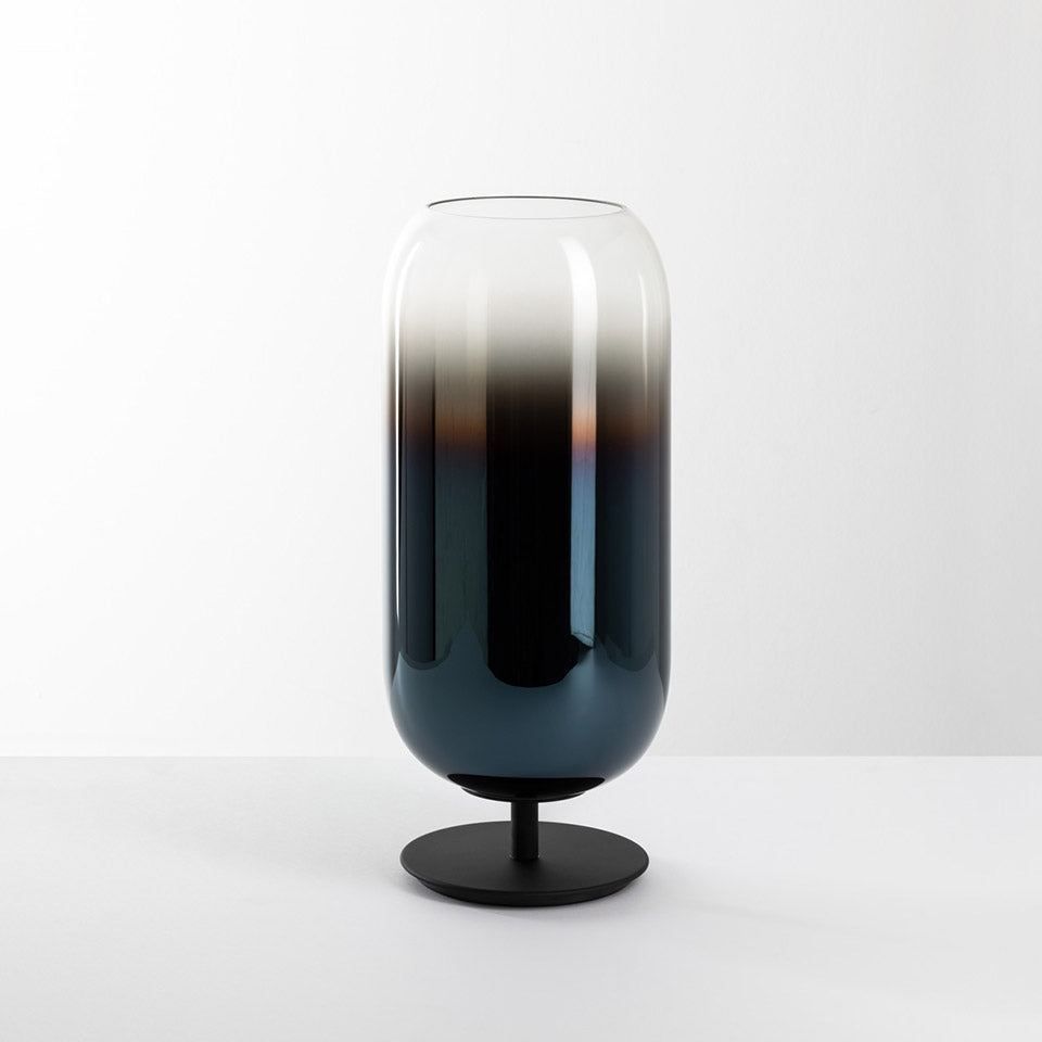 Lampa stołowa GOPLE niebieski z czarną podstawą