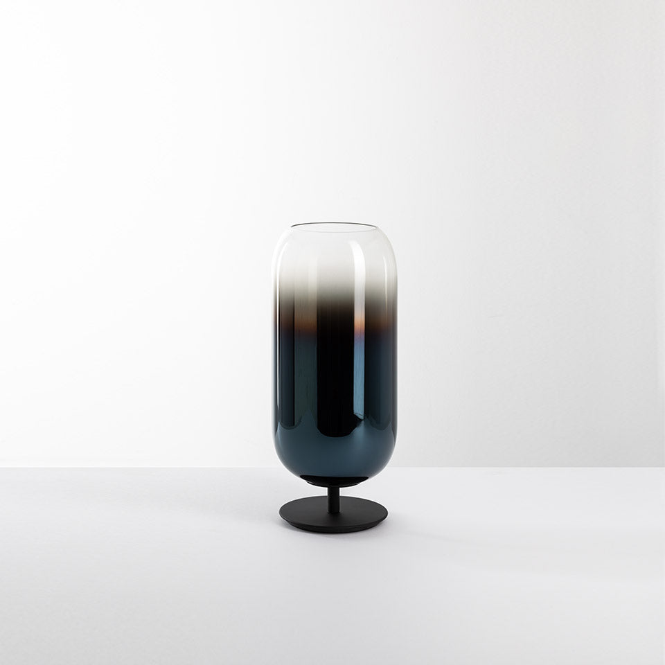 Lampa stołowa GOPLE niebieski z czarną podstawą