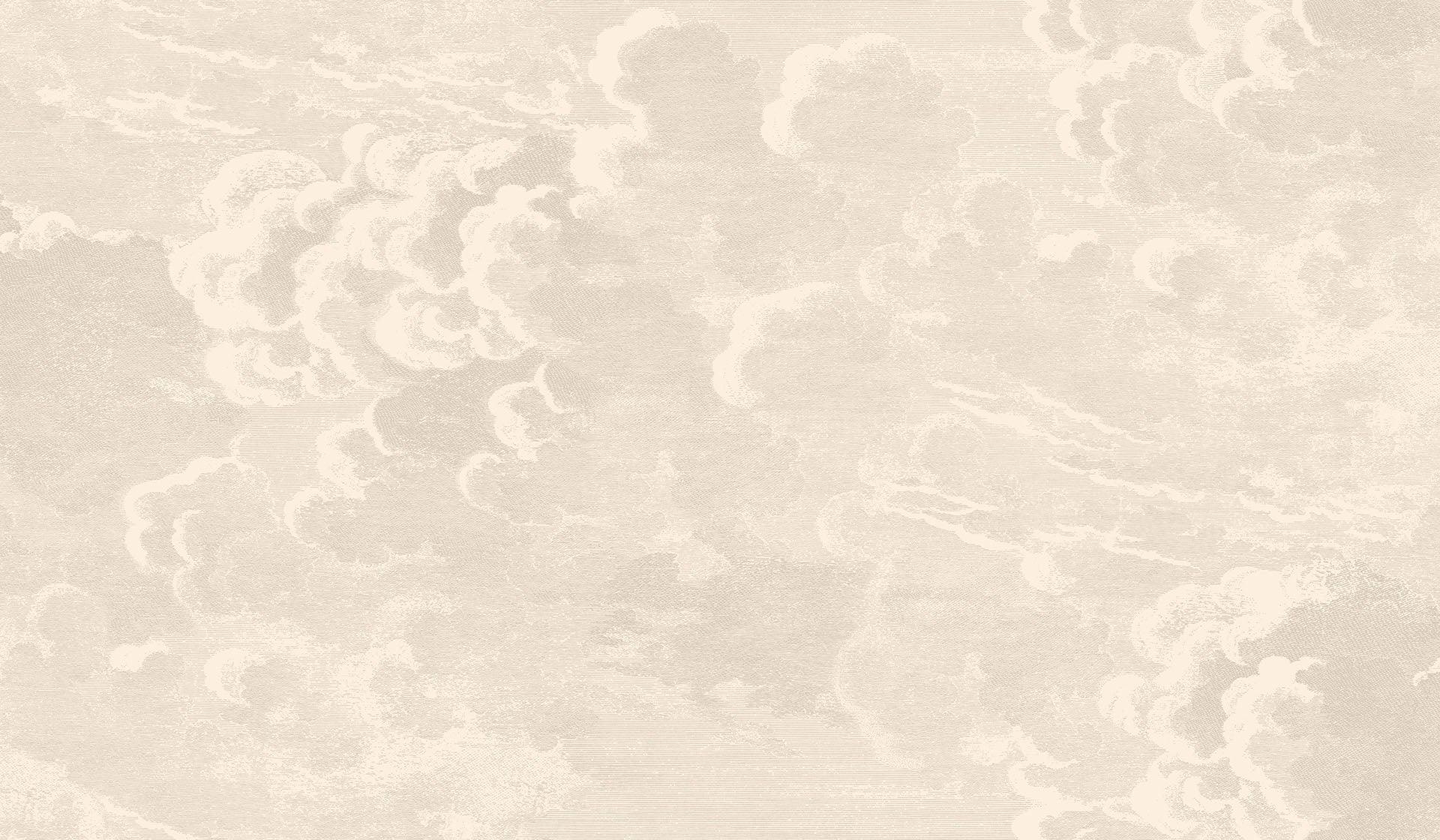 Wallpaper set with a landscape of sky and clouds FORNASETTI - Peach Nuvolette