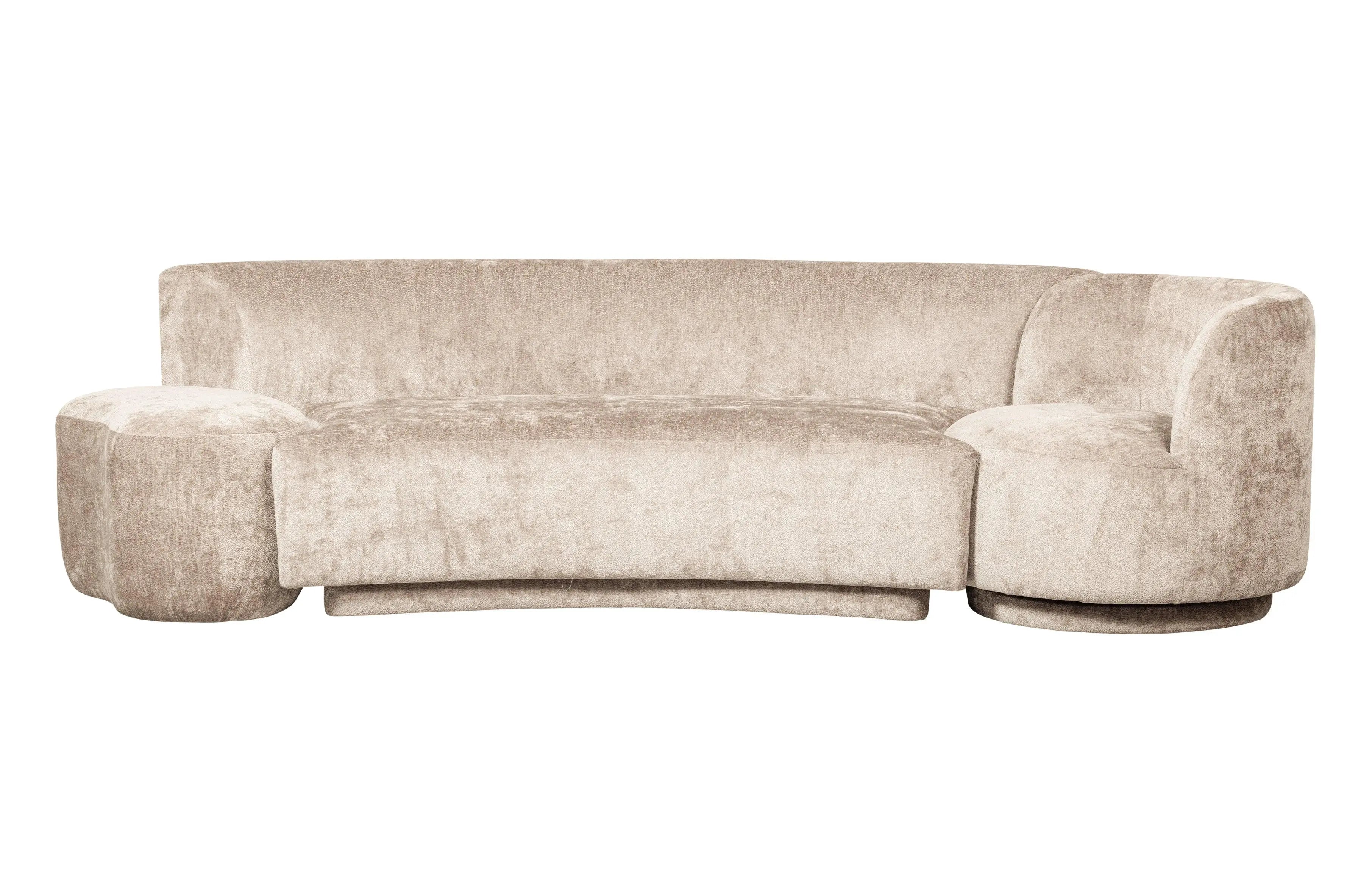 Zestaw wypoczynkowy z fotelem i pufą POPULAR beżowy – Woood