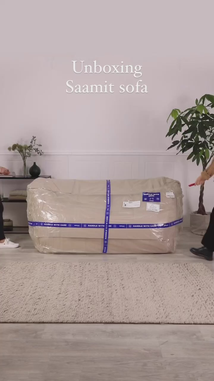 Sofa 3-osobowa SAAMIT boucle czarny