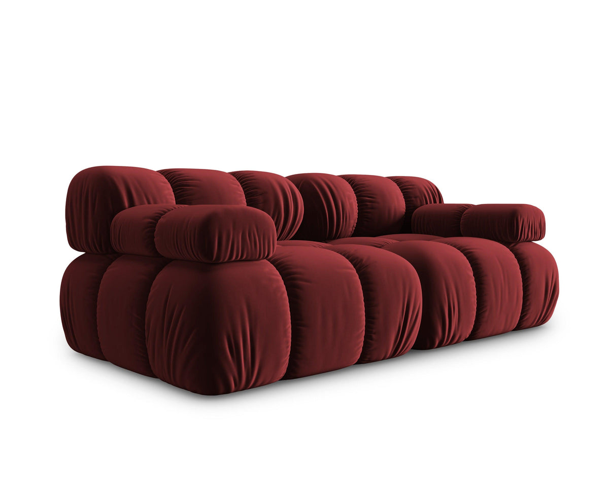 Sofa aksamitna 2-osobowa TROPEA rubinowy – Besolux – Eye on Design