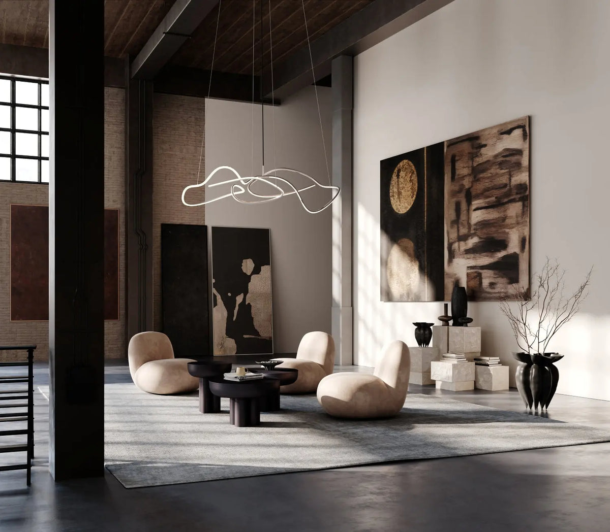 salon w stylu japandi