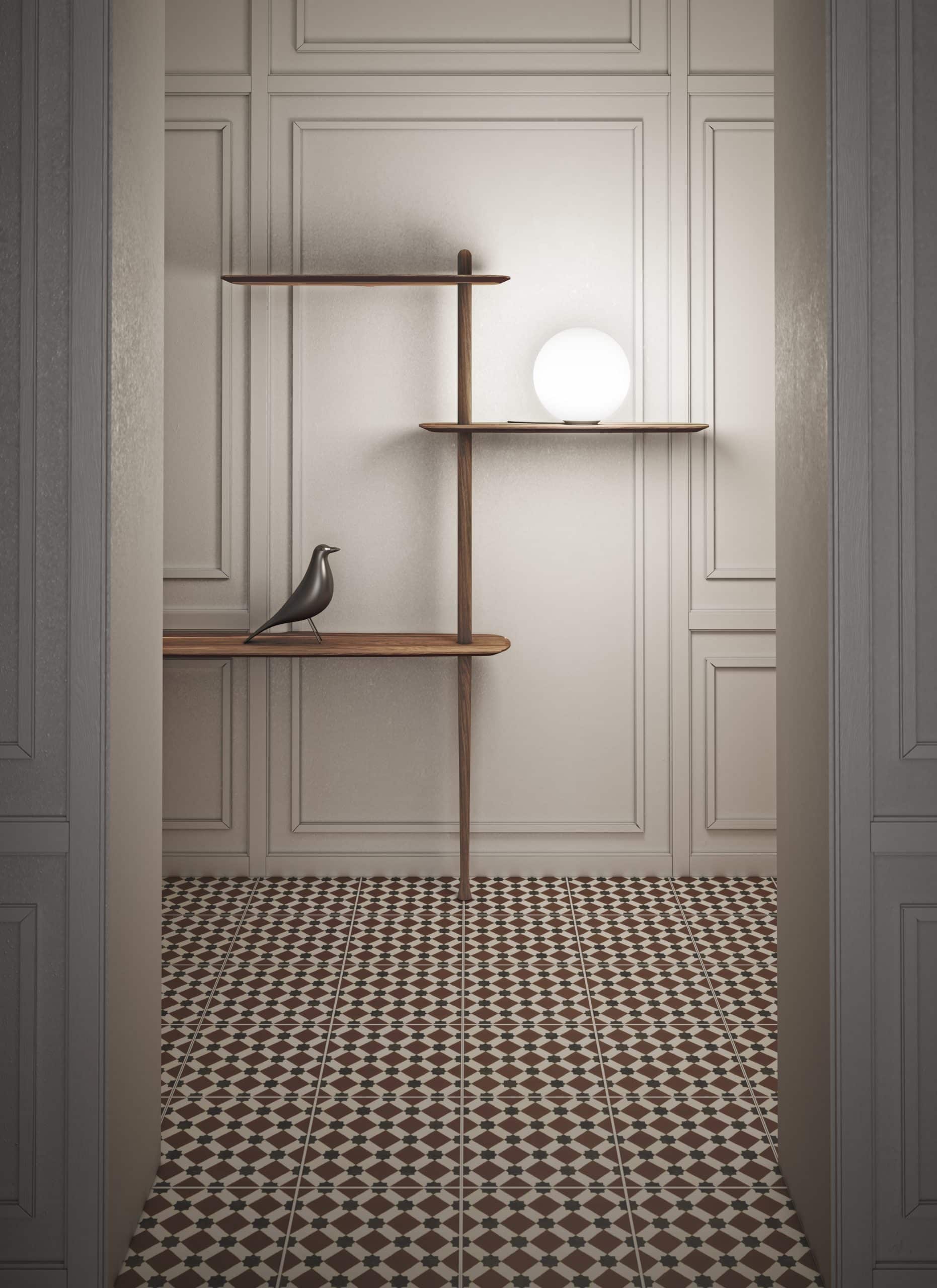 Regał UNICA - CONFIGURATION 04 czarny fornir jesionowy