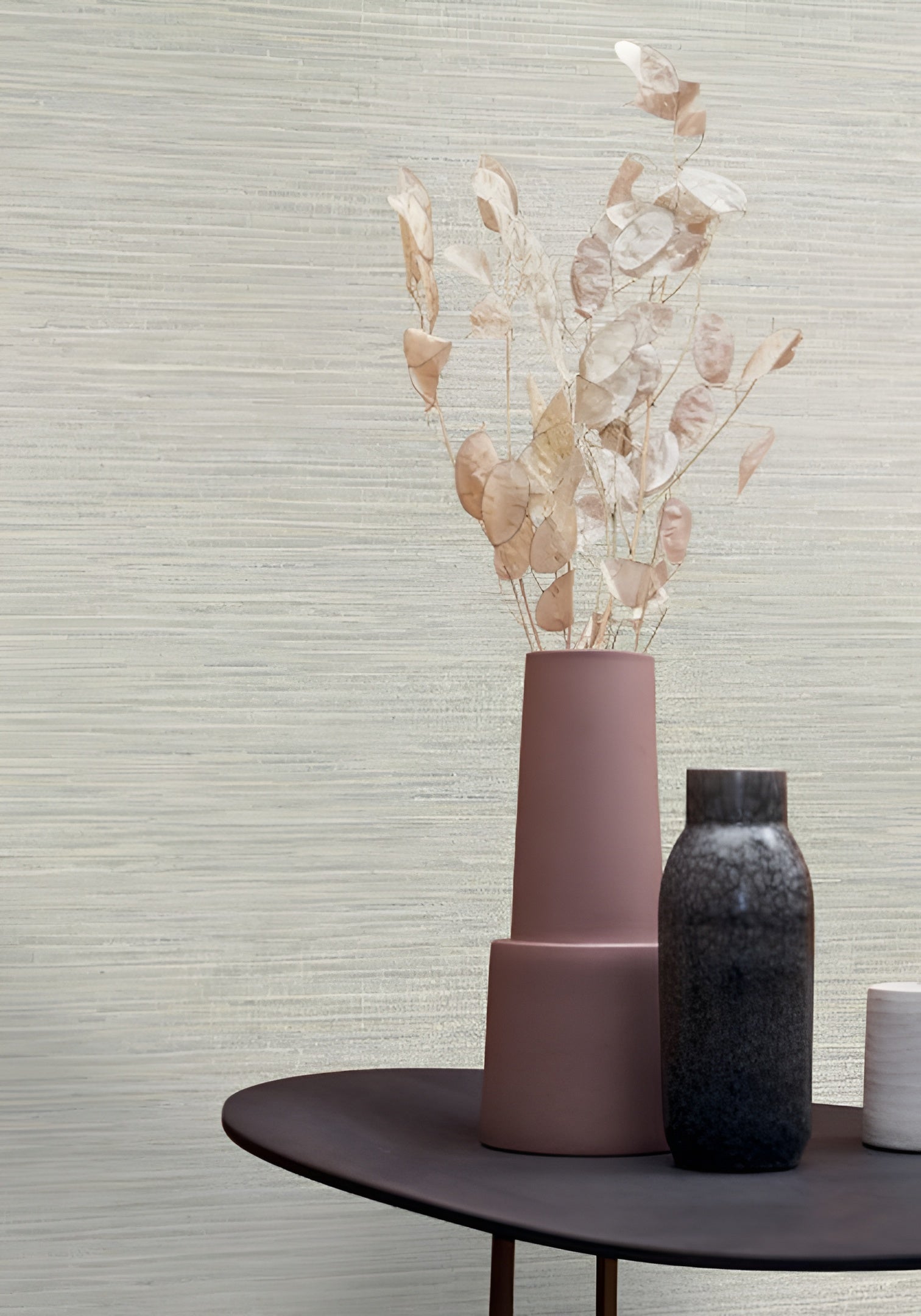 Strukturierte Tapete, die Leinwand imitiert OCCITAN - GALET gedämpftes Beige