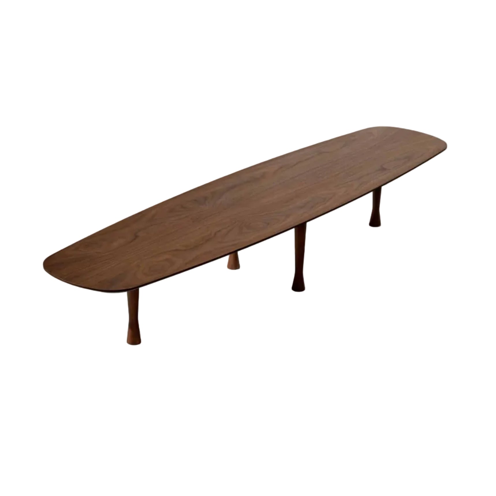 Ovaler Couchtisch UNIQUE Nussbaumfurnier