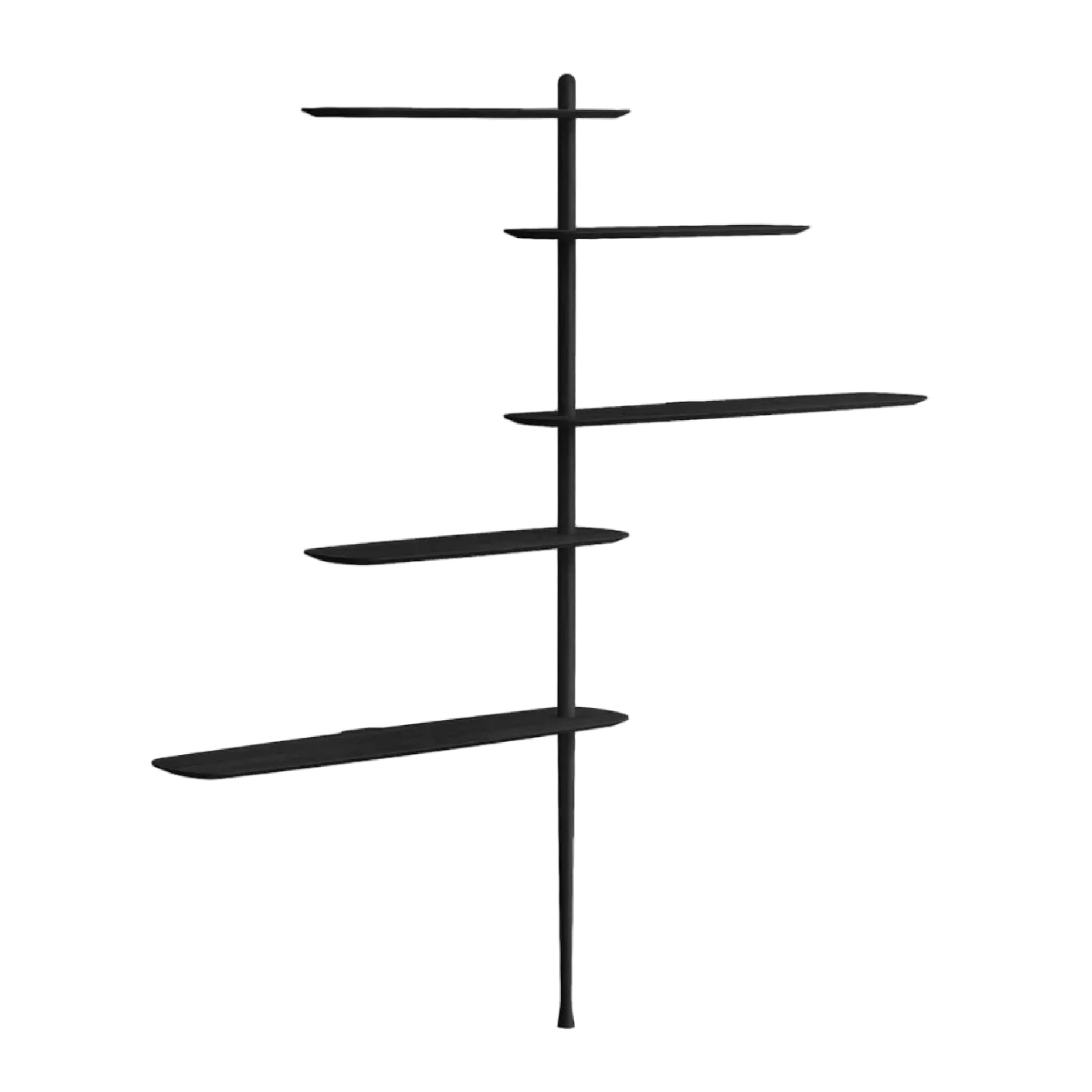 Wandregal UNICA - KONFIGURATION 10 schwarz Eschenfurnier