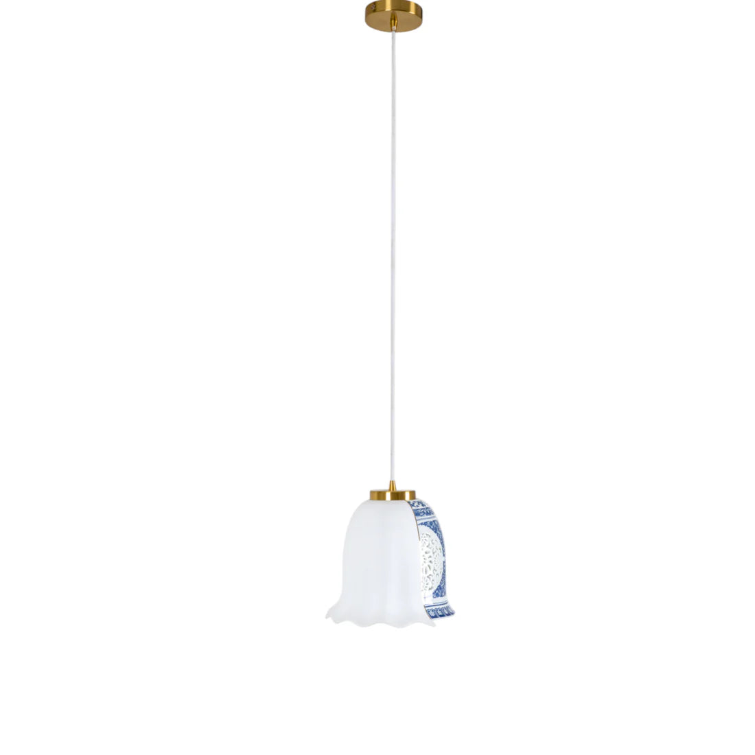 Pendant lamp HYBRID LAUVIA white porcelain