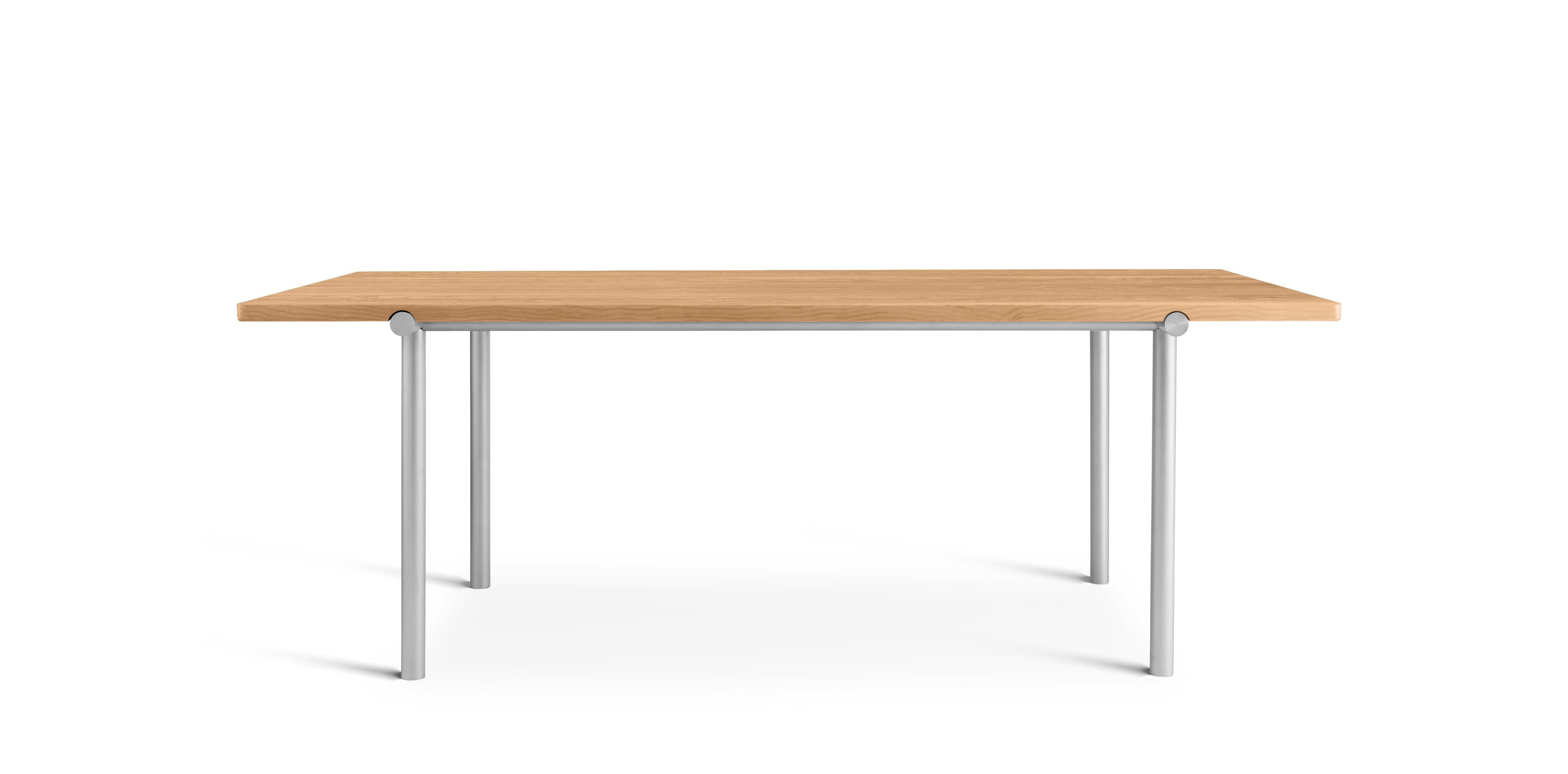 TUBBY TUBE table oak with aluminum base [Klaudia] [main photos!]