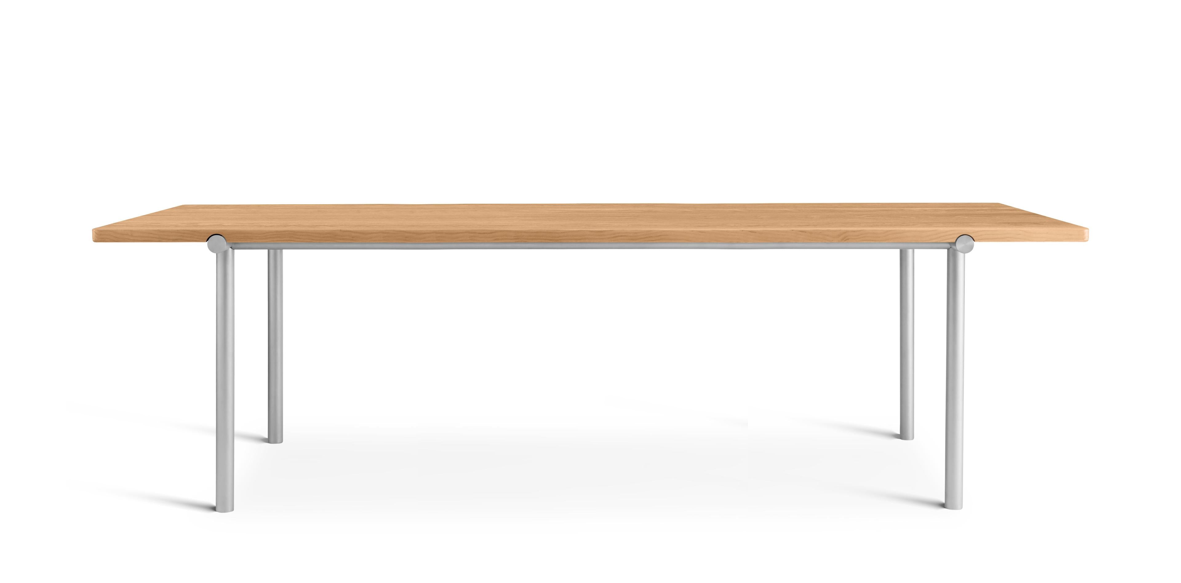TUBBY TUBE table oak with aluminum base [Klaudia] [main photos!]