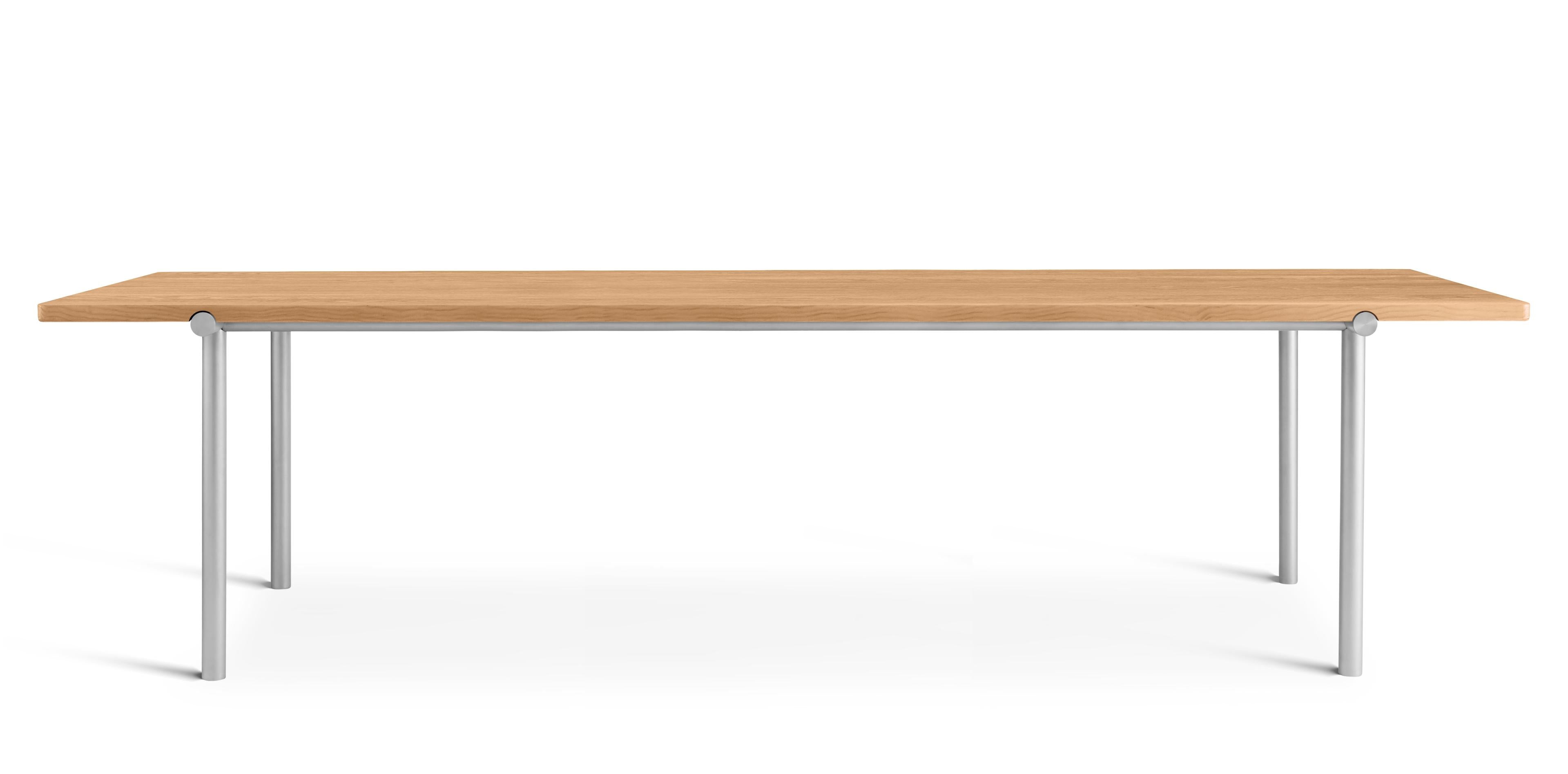 TUBBY TUBE table oak with aluminum base [Klaudia] [main photos!]