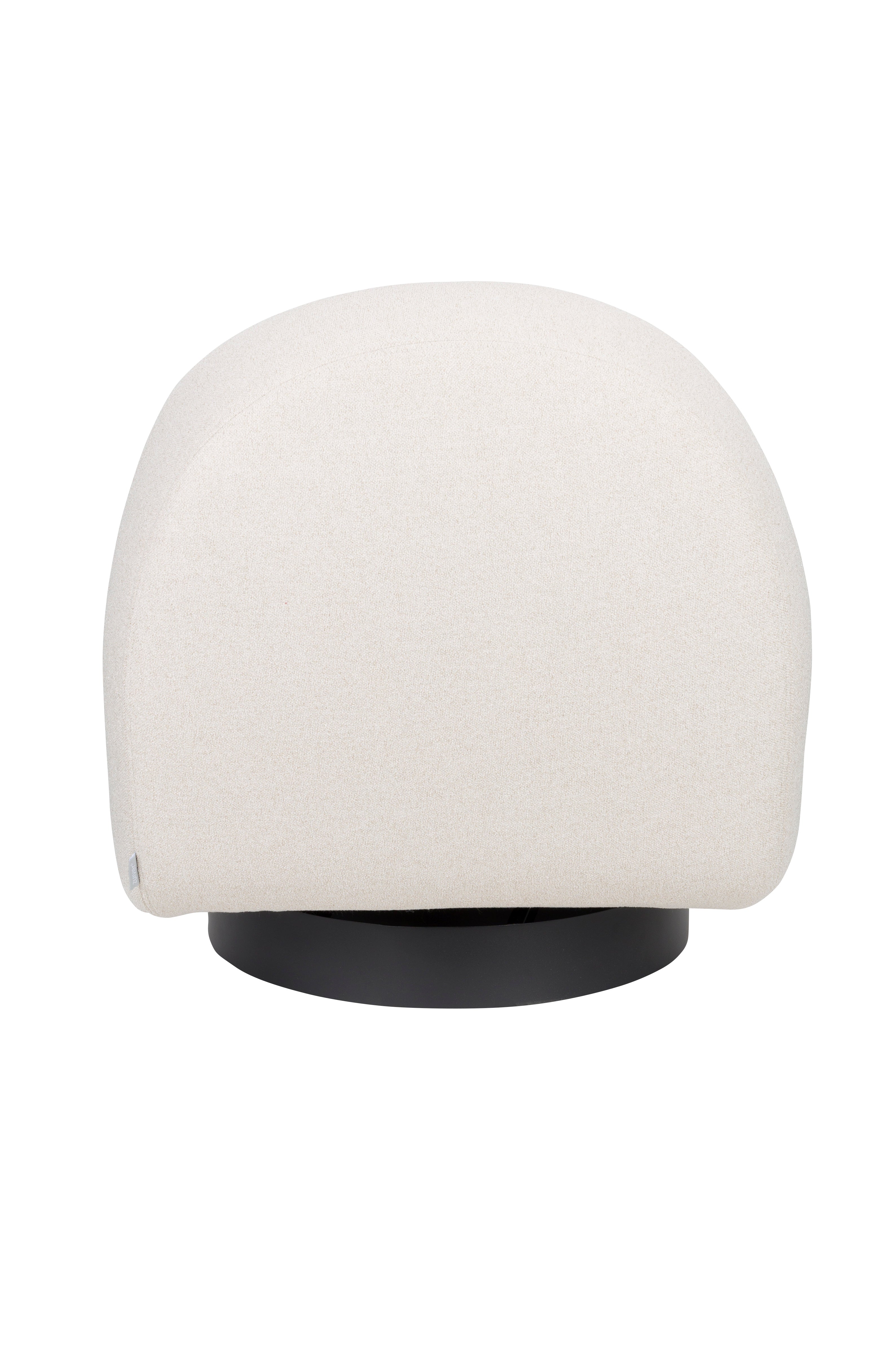 EDEN latte armchair with black base