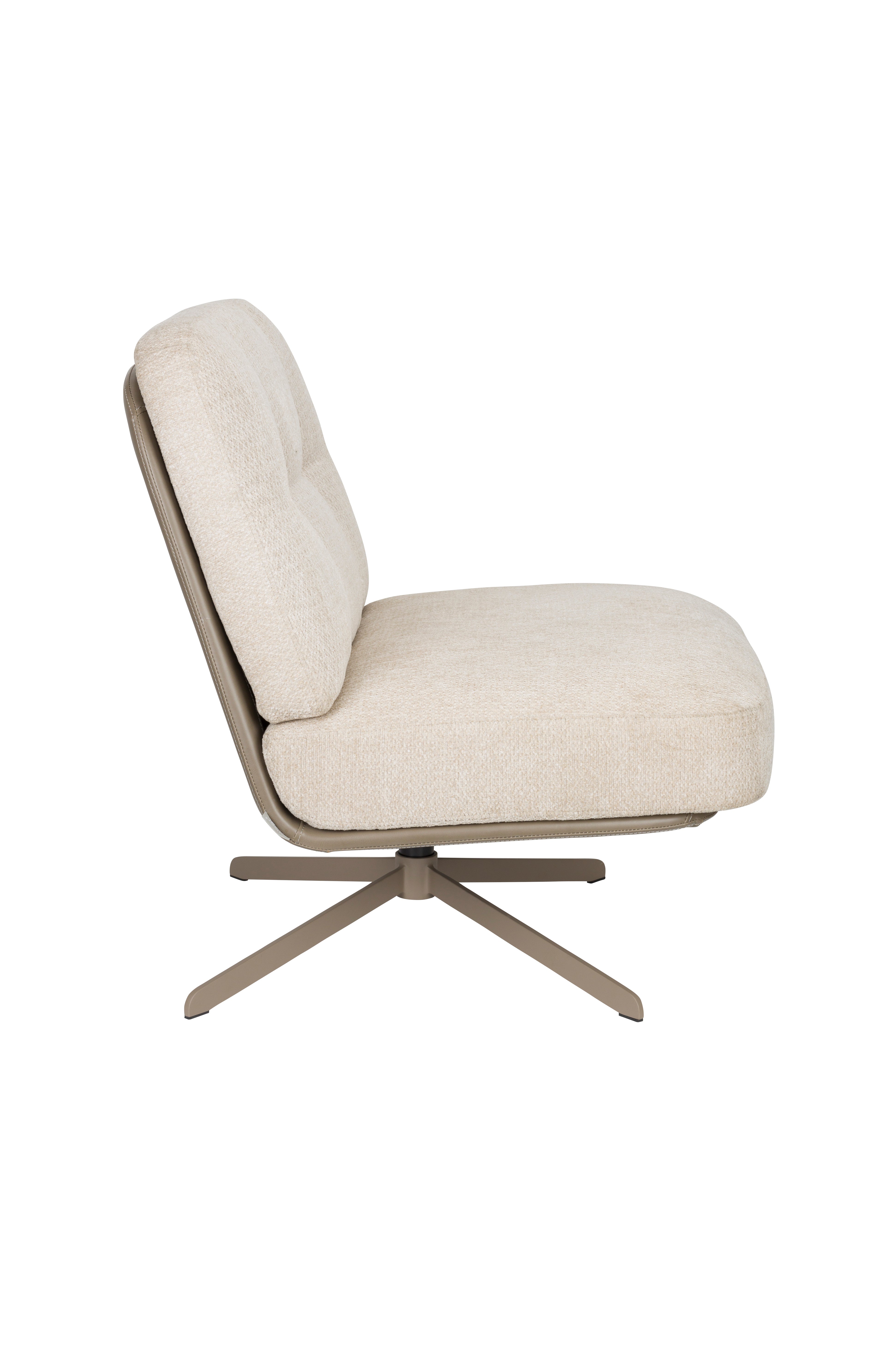 BENJAMIN armchair beige eco-leather with beige base
