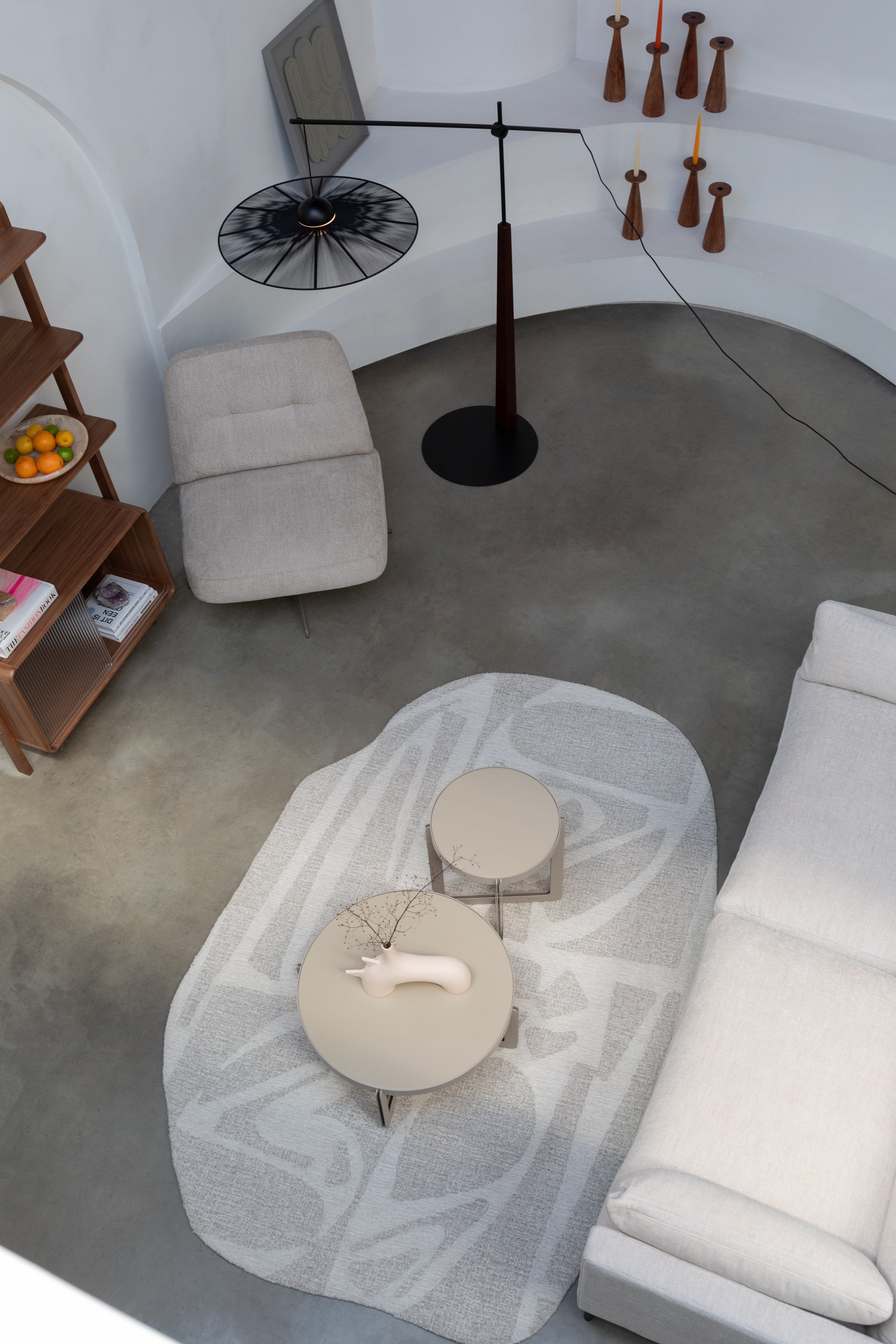 BENJAMIN armchair beige eco-leather with beige base
