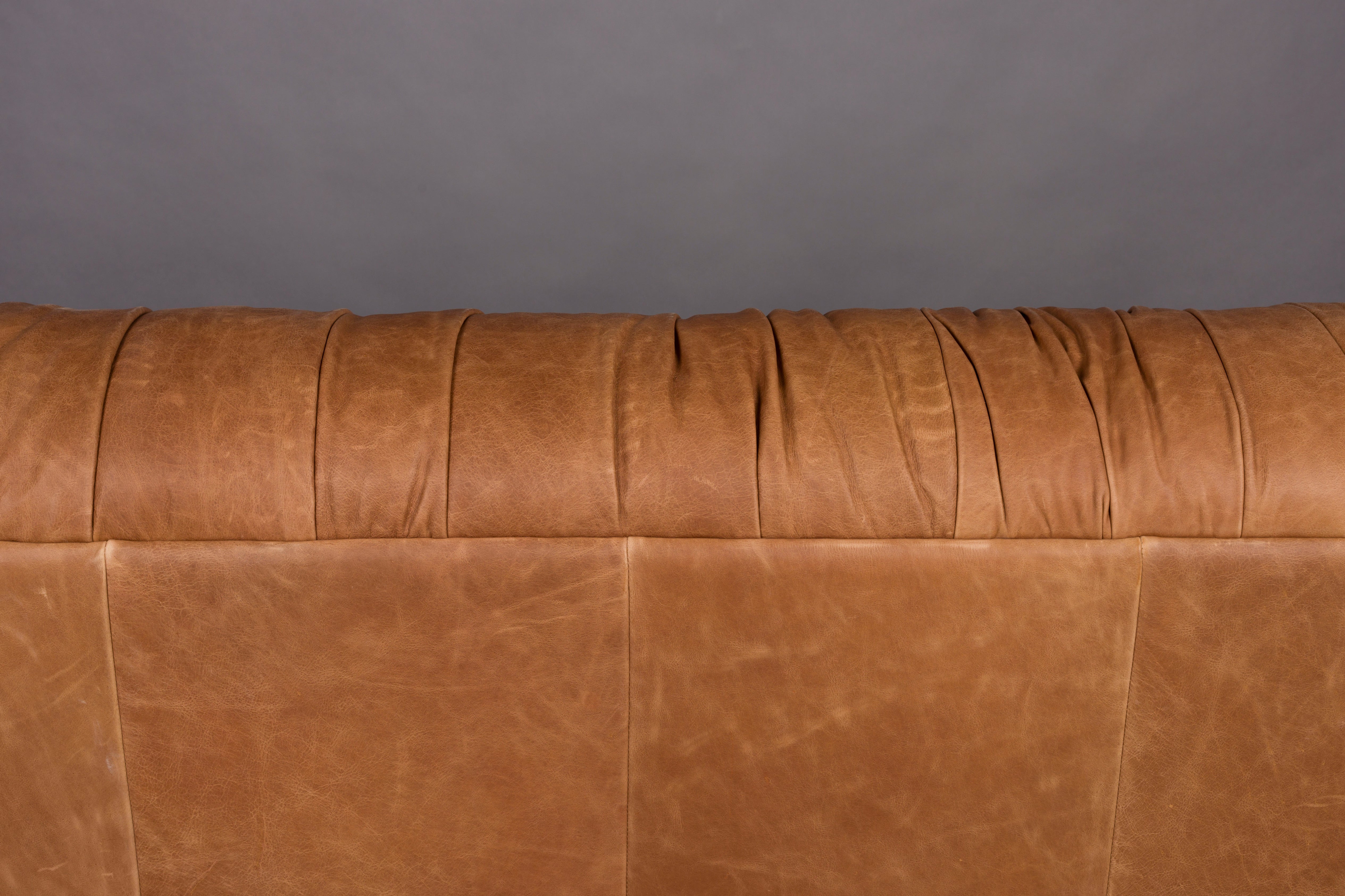 Sofa DOUGLAS koniakowa skóra