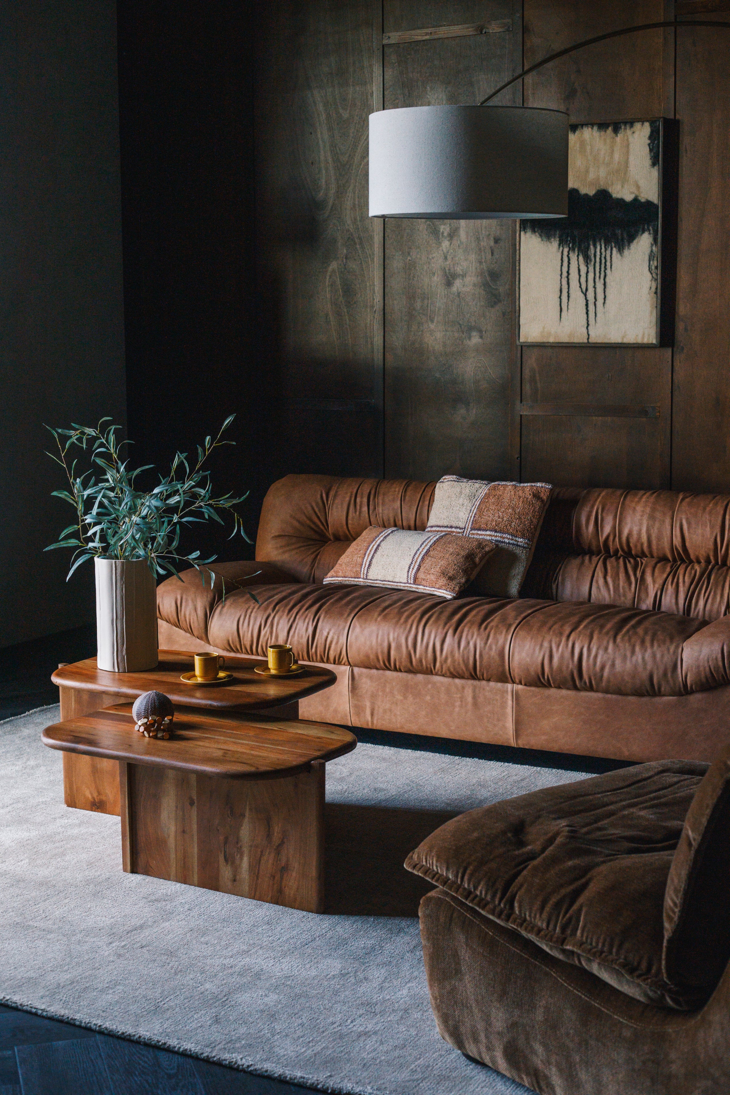Sofa DOUGLAS koniakowa skóra