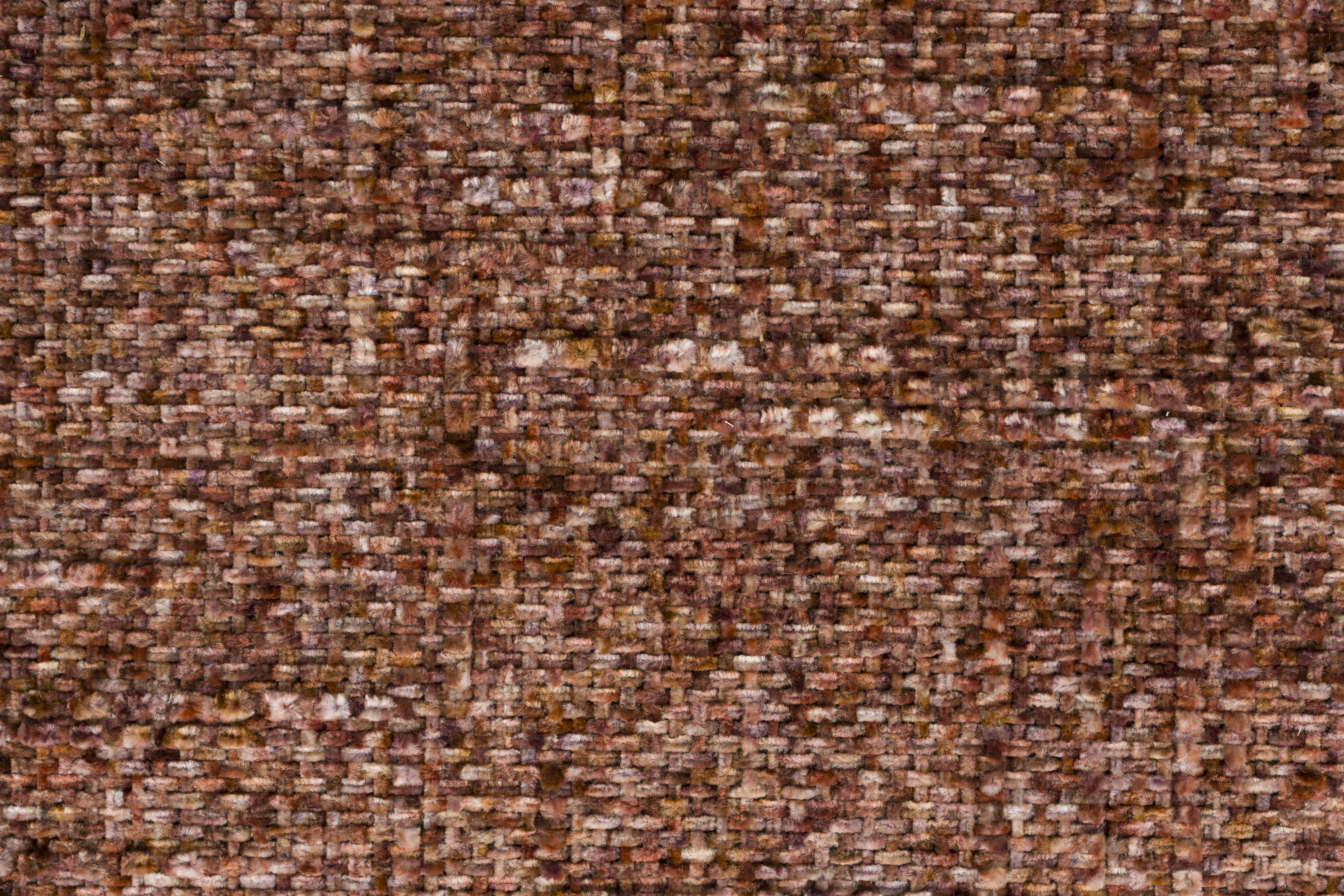 Krzesło barowe CLAES terakota z brązową podstawą