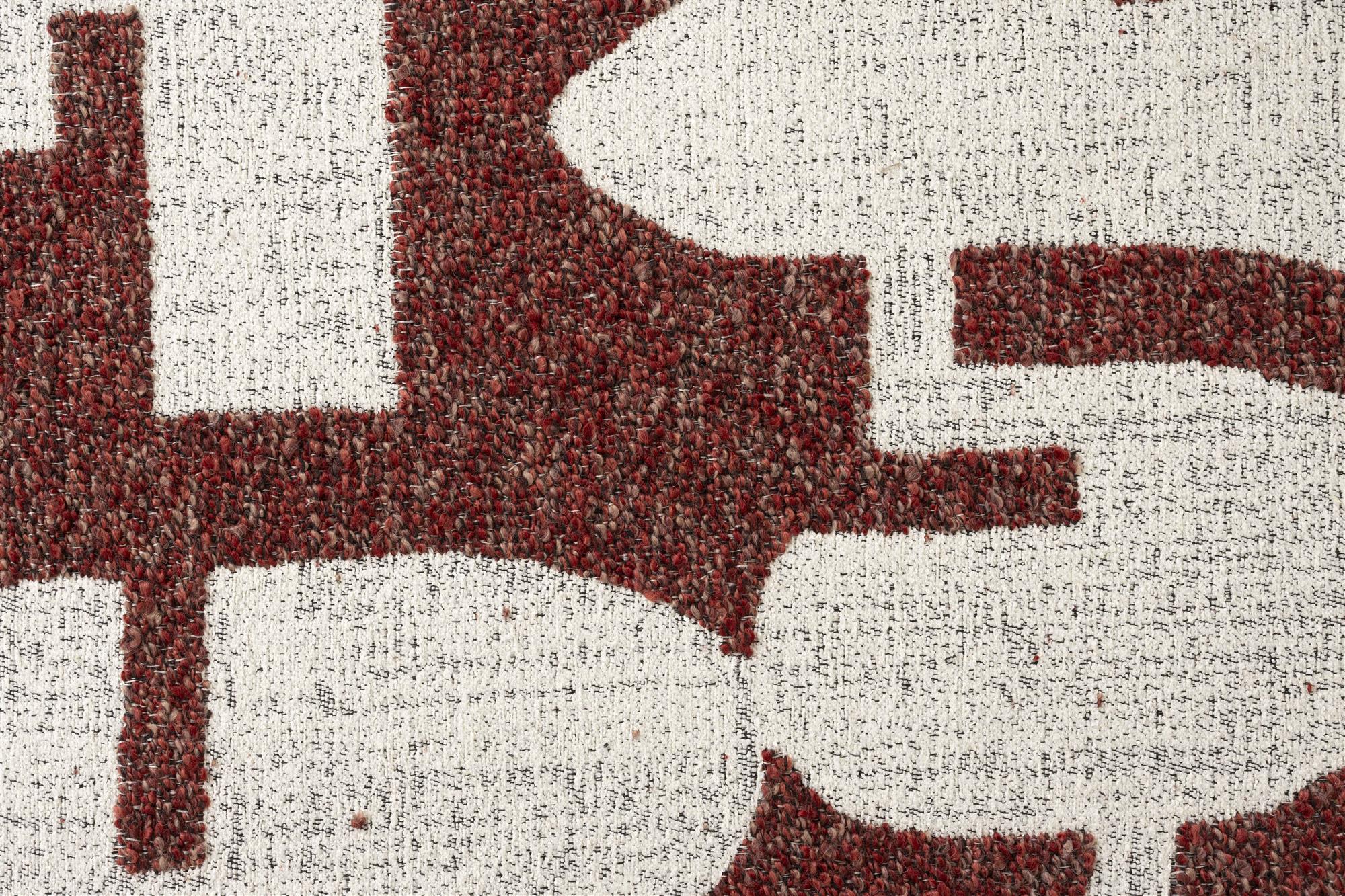 Krzesło RIDGE DECO SYMBOLS bordowy z białym