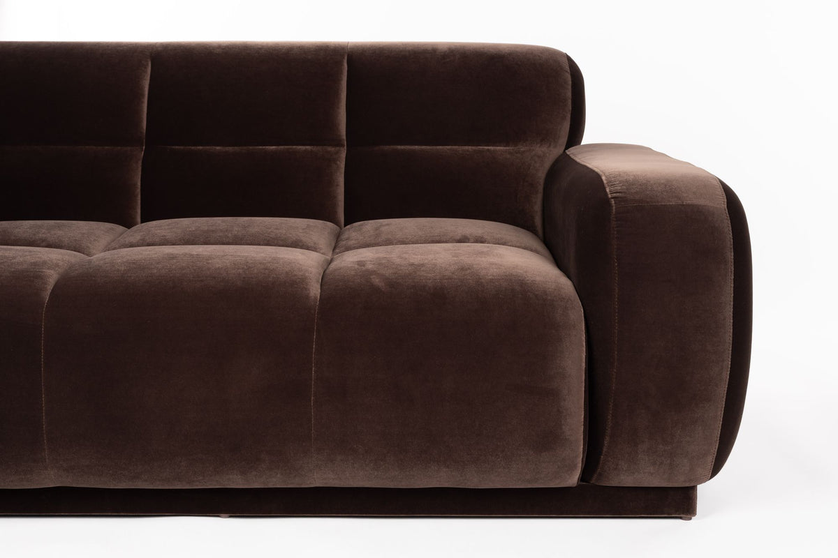 Sofa z szezlongiem HAZEL brązowy lewostronny – ujęcie 7