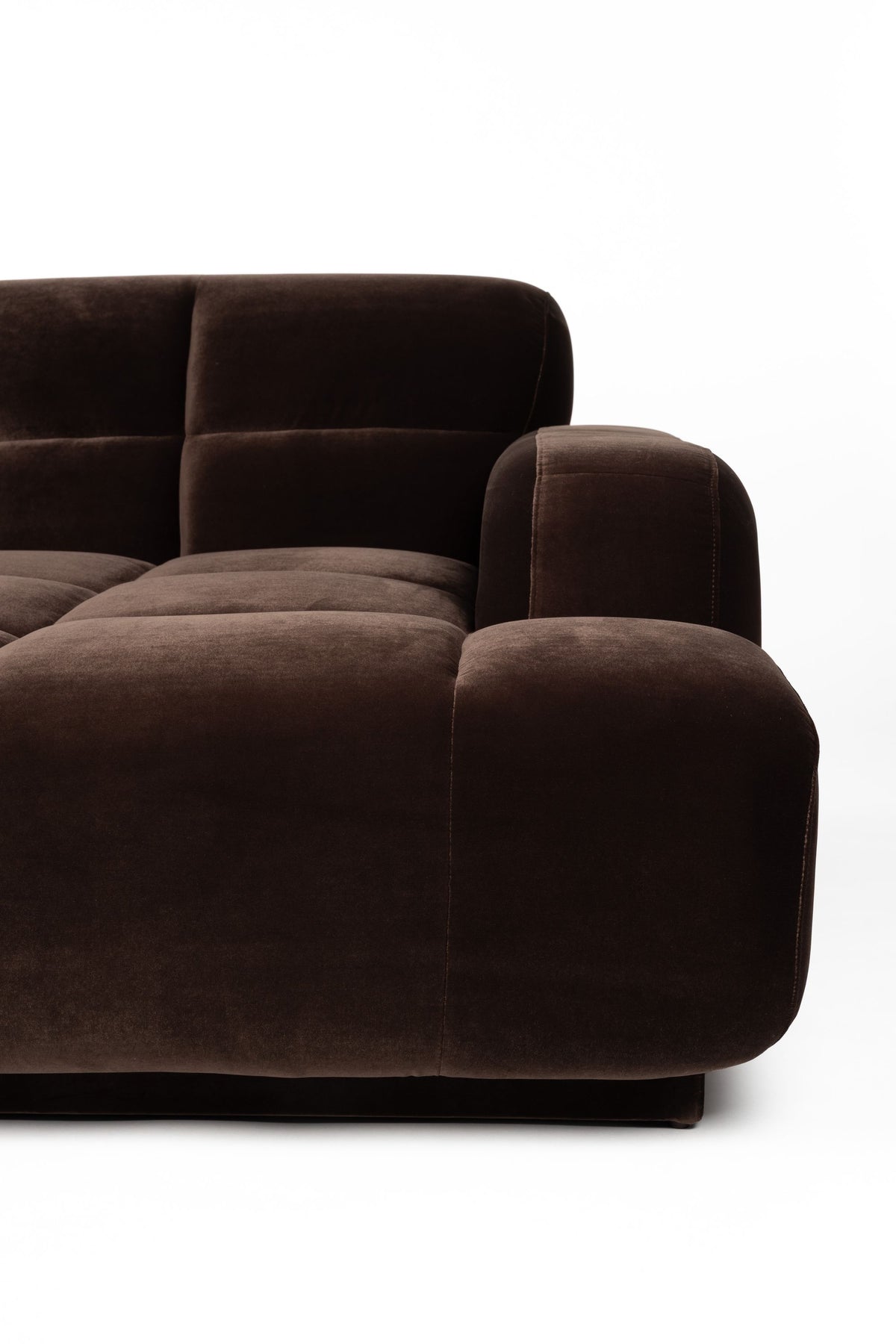 Sofa z szezlongiem HAZEL brązowy prawostronny – ujęcie 7