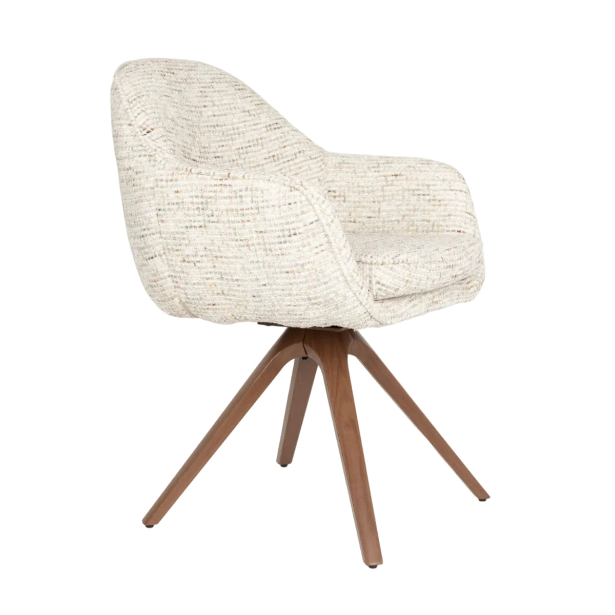 Krzesło z podłokietnikami BATOUL beżowy – White Label Living