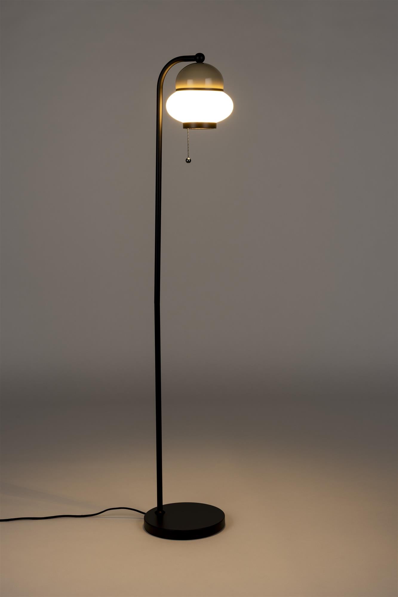 Lampa podłogowa BUMBLE beżowy z czarnym wykończeniem