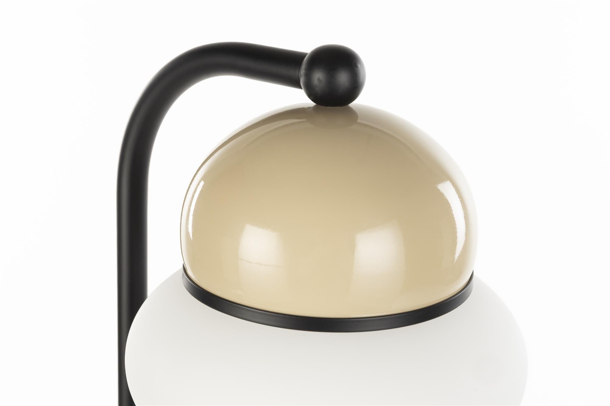 Lampa podłogowa BUMBLE beżowy z czarnym wykończeniem