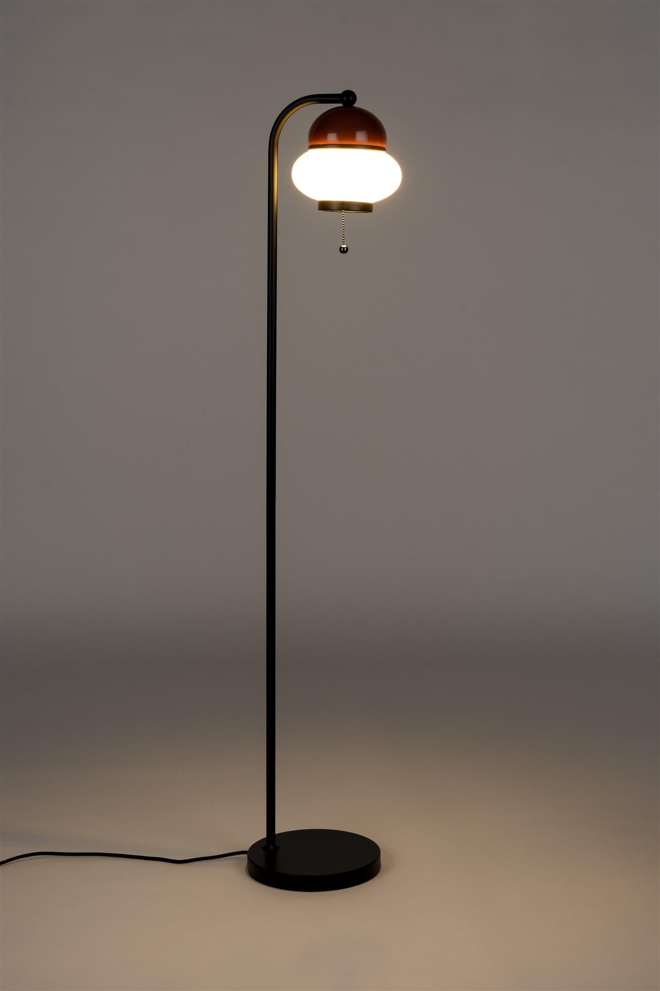Lampa podłogowa BUMBLE bordowy z czarnym wykończeniem