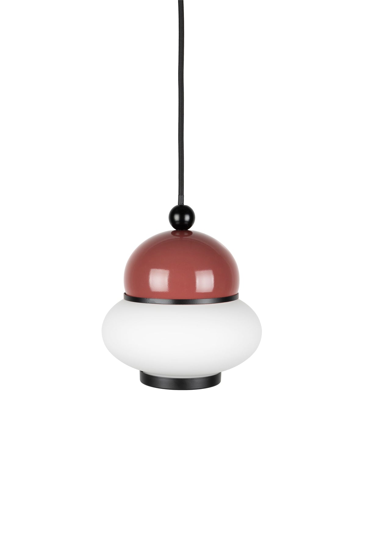 Lampa wisząca BUMBLE bordowy z czarnym wykończeniem