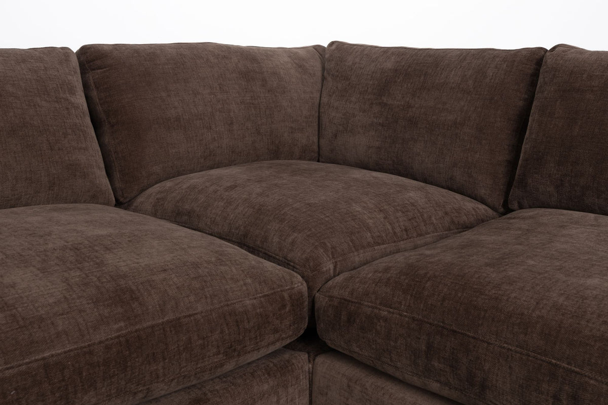 Sofa 7-osobowa SUMMER ciemnobrązowy – ujęcie 5