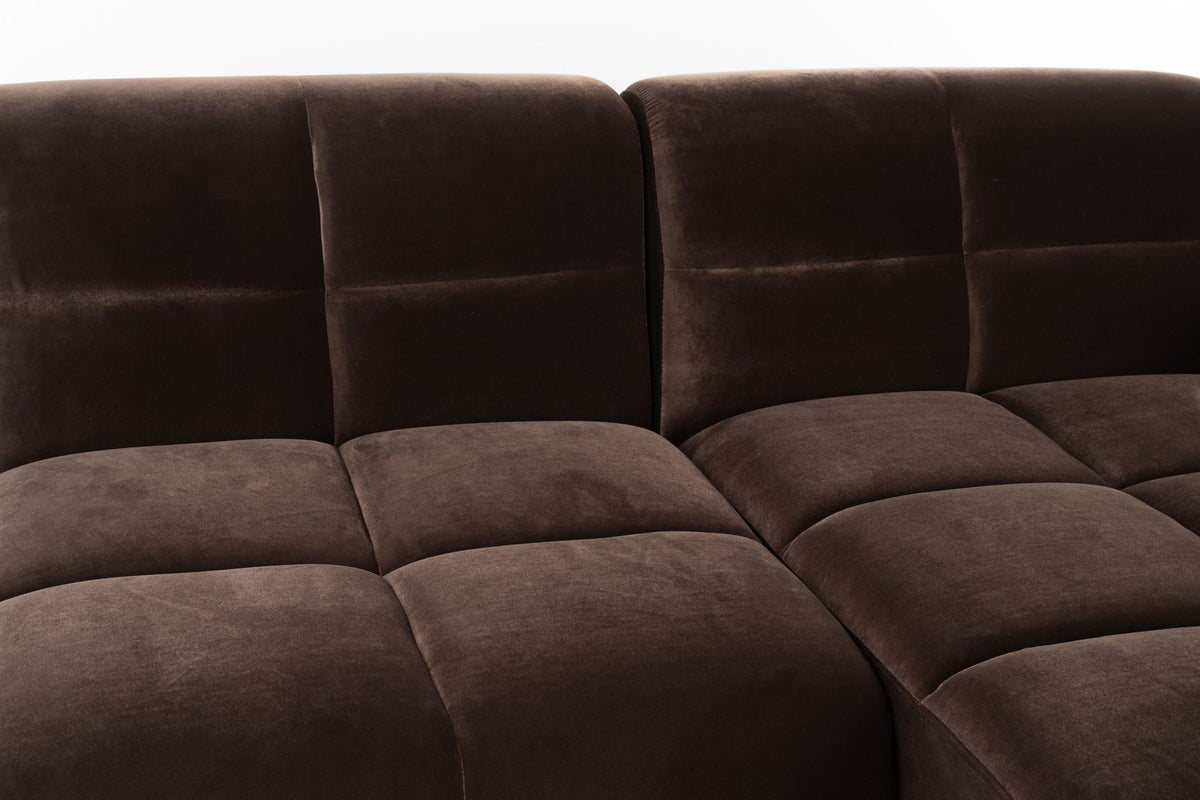Sofa 6-osobowa HAZEL brązowy prawostronny – ujęcie 6