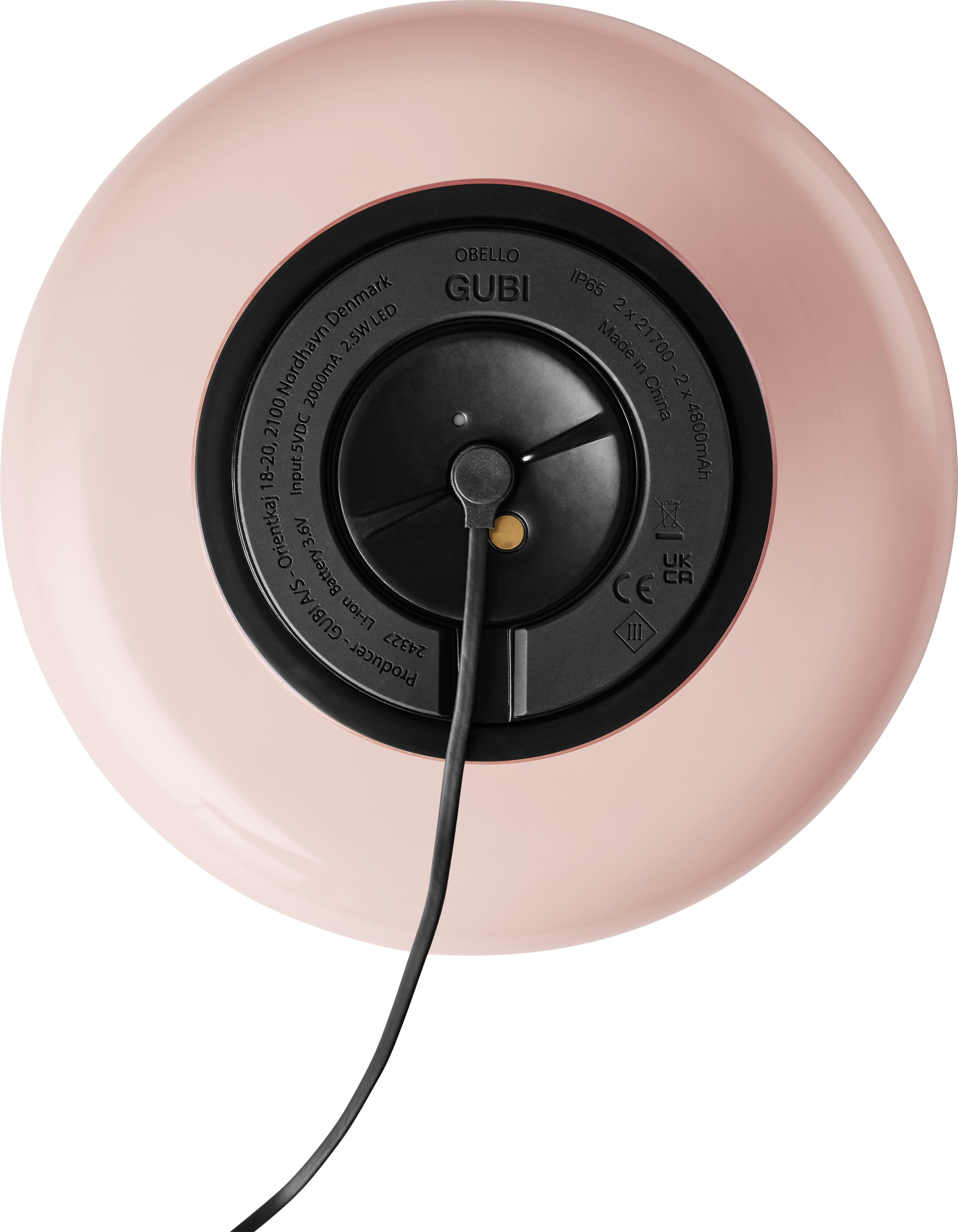 Tragbare Lampe OBELLO pudriges Rosa