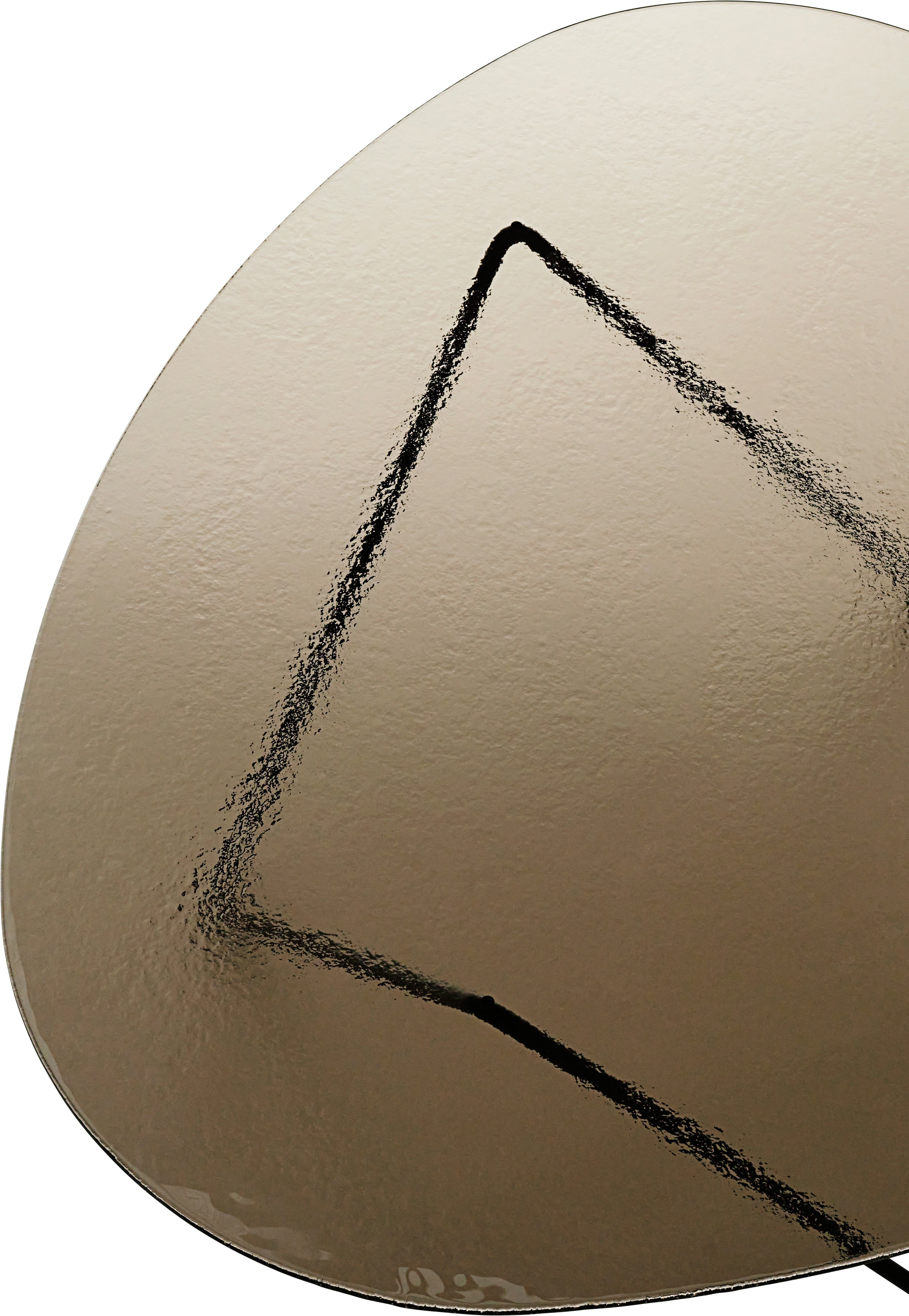 PEDRERA Coffee Table with Brown Glass and Black Base