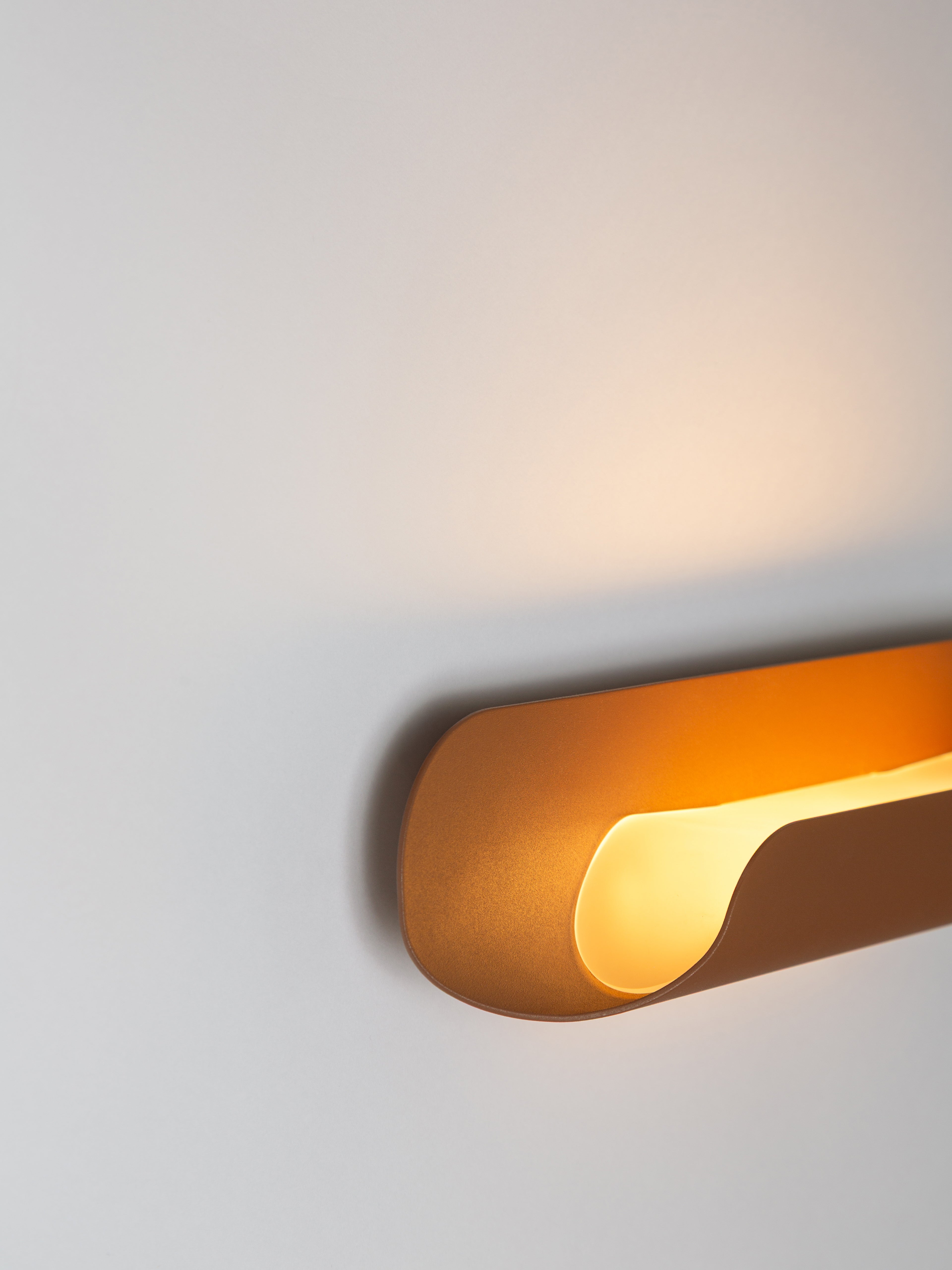 Lampa ścienna ROLL miedziany brązowy