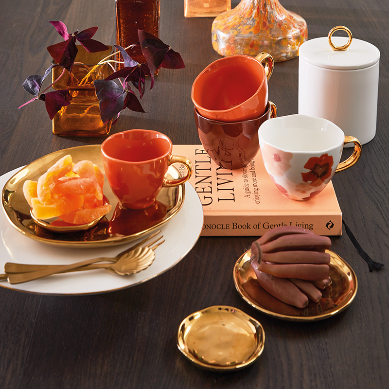 Behälter GOOD MORNING weiß mit goldener Veredelung