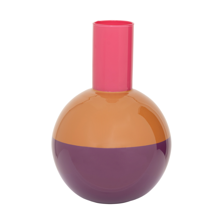 Wazon szklany LAHJA pomarańczowy mit lila und rosa
