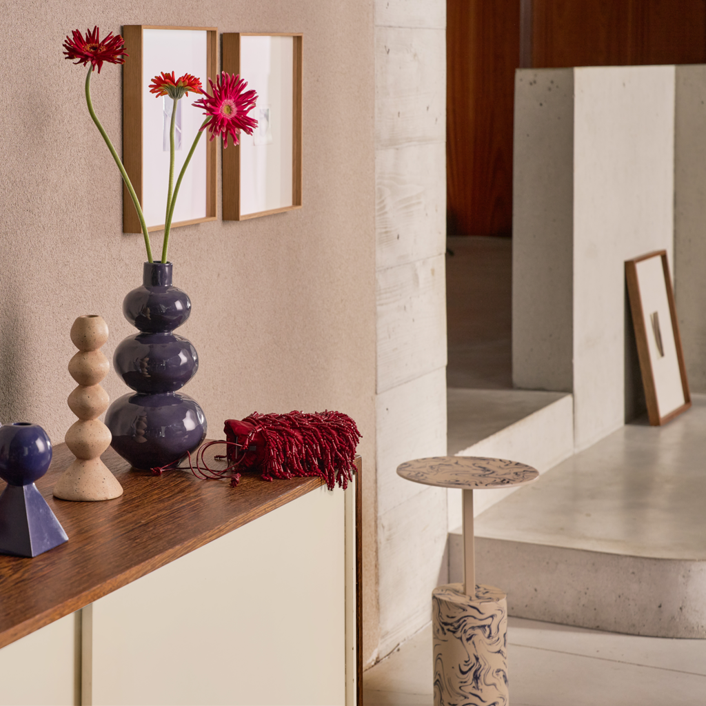 Wazon EMILY ciemnoniebieska ceramika