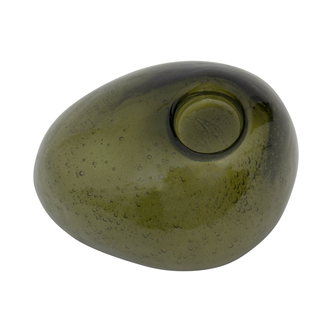 KIVI tealight holder green glass