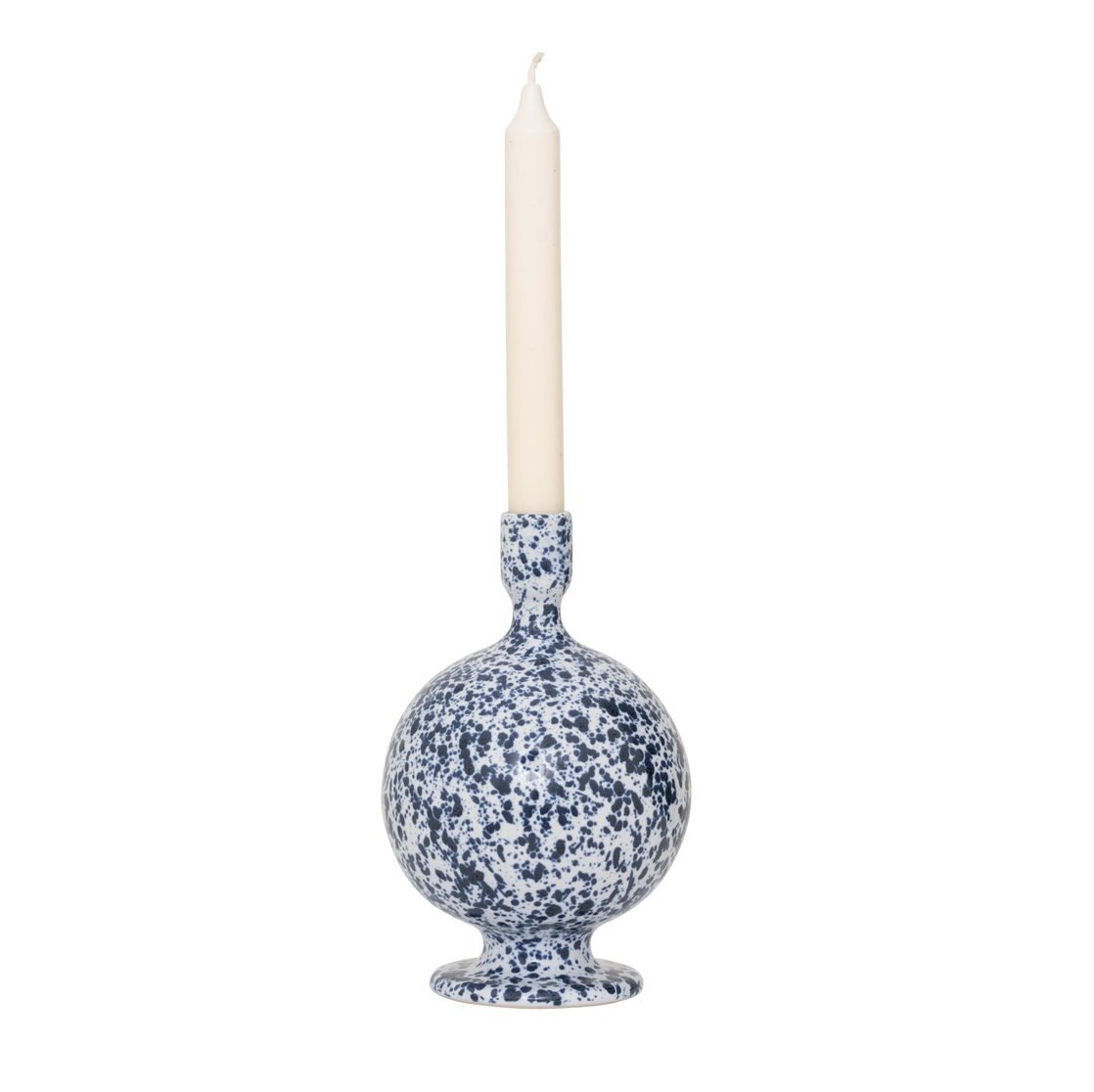 ROSIE Candle Holder Blue Ceramic