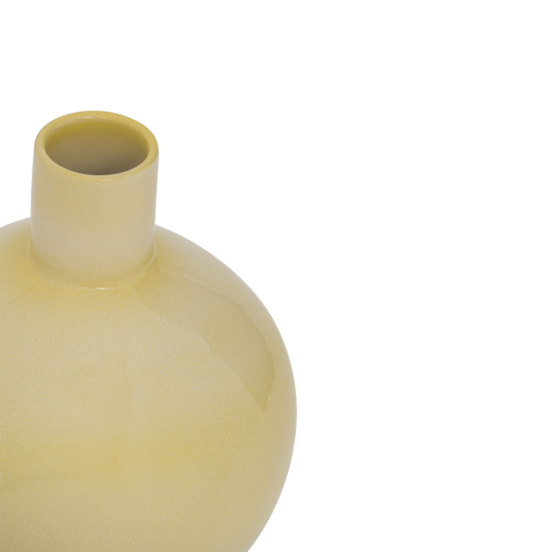 Vase aus Keramik COSTA blassgelb