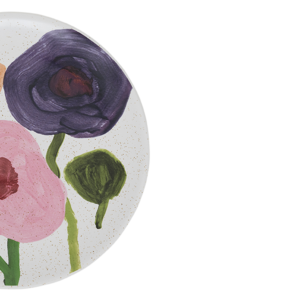 Talerz ceramiczny HANAKO motyw roślinny