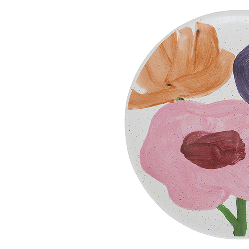 Talerz ceramiczny HANAKO motyw roślinny